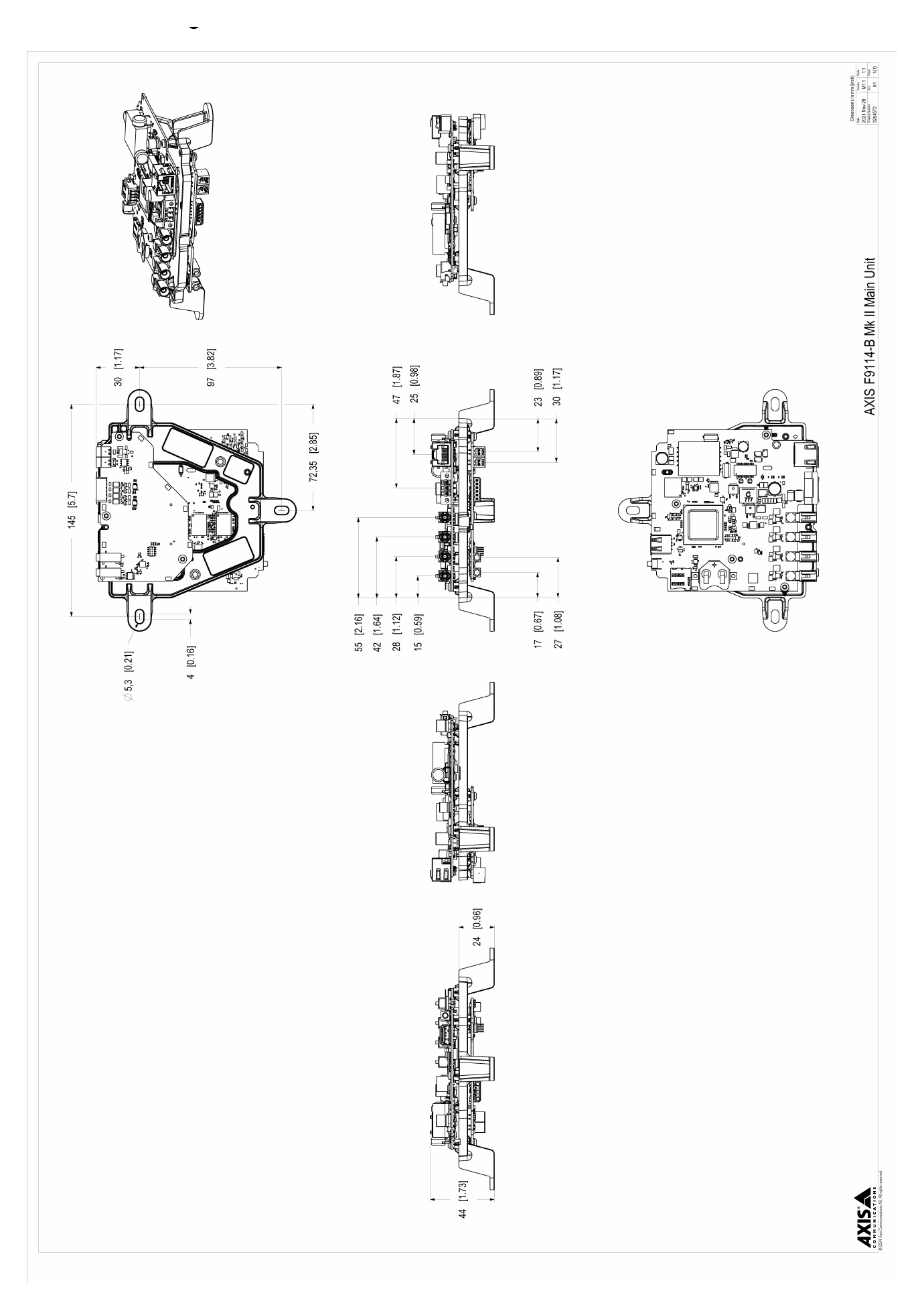 F9114-B-MK-II-MAIN-UNIT 外形尺寸圖 詳見圖示｜Unit: mm