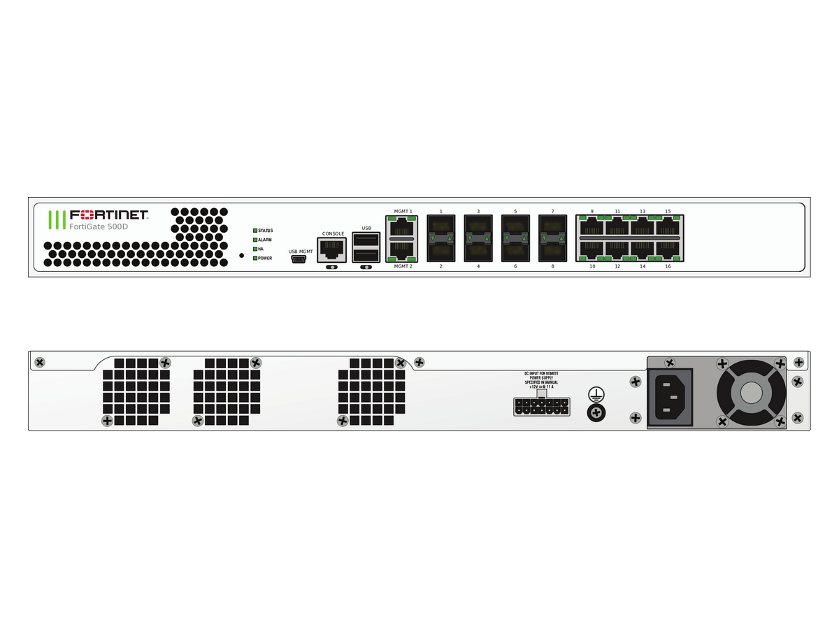 FORTIGATE-500D fortinet The Fortinet Enterprise Firewall Solution delivers end-to-end network security with one platform, one 產品圖片