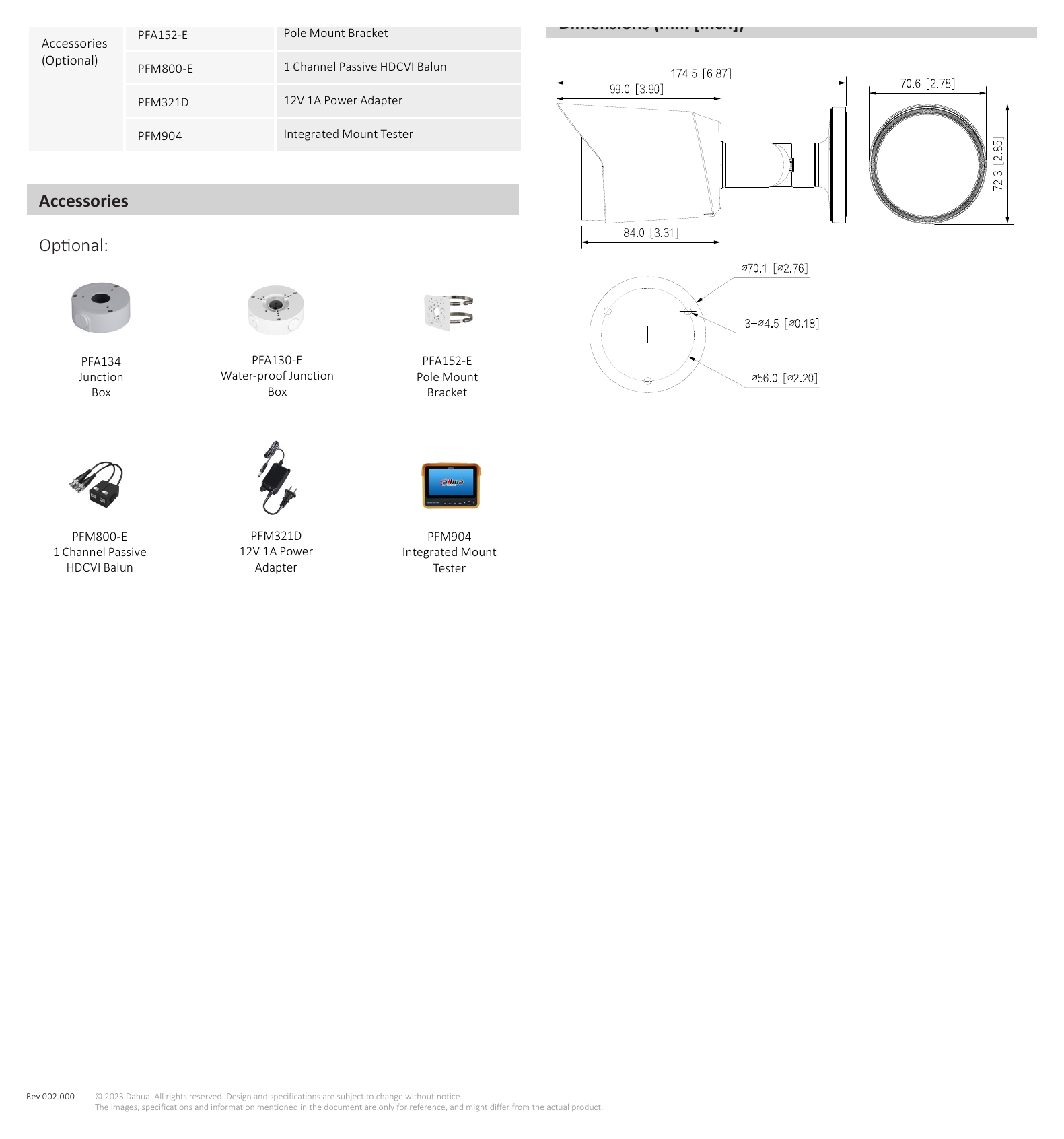 HAC-HFW1200T(-A)-S6 外形尺寸圖 詳見圖示｜Unit: mm
