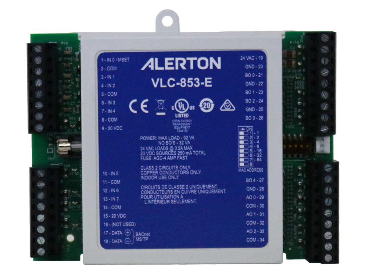 HBT-BMS-VLC-853 honeywell The Alerton® VisualLogic® VLC-853-E is a versatile, BACnet-compliant, 產品圖片