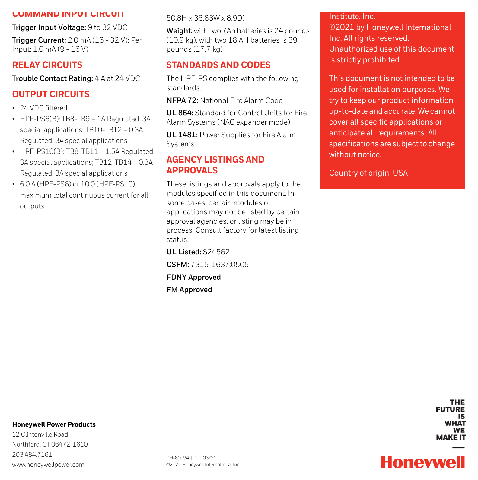 HBT-FIRE-DH-61094-C-HONEYWELL 外形尺寸圖 詳見圖示|Unit: mm