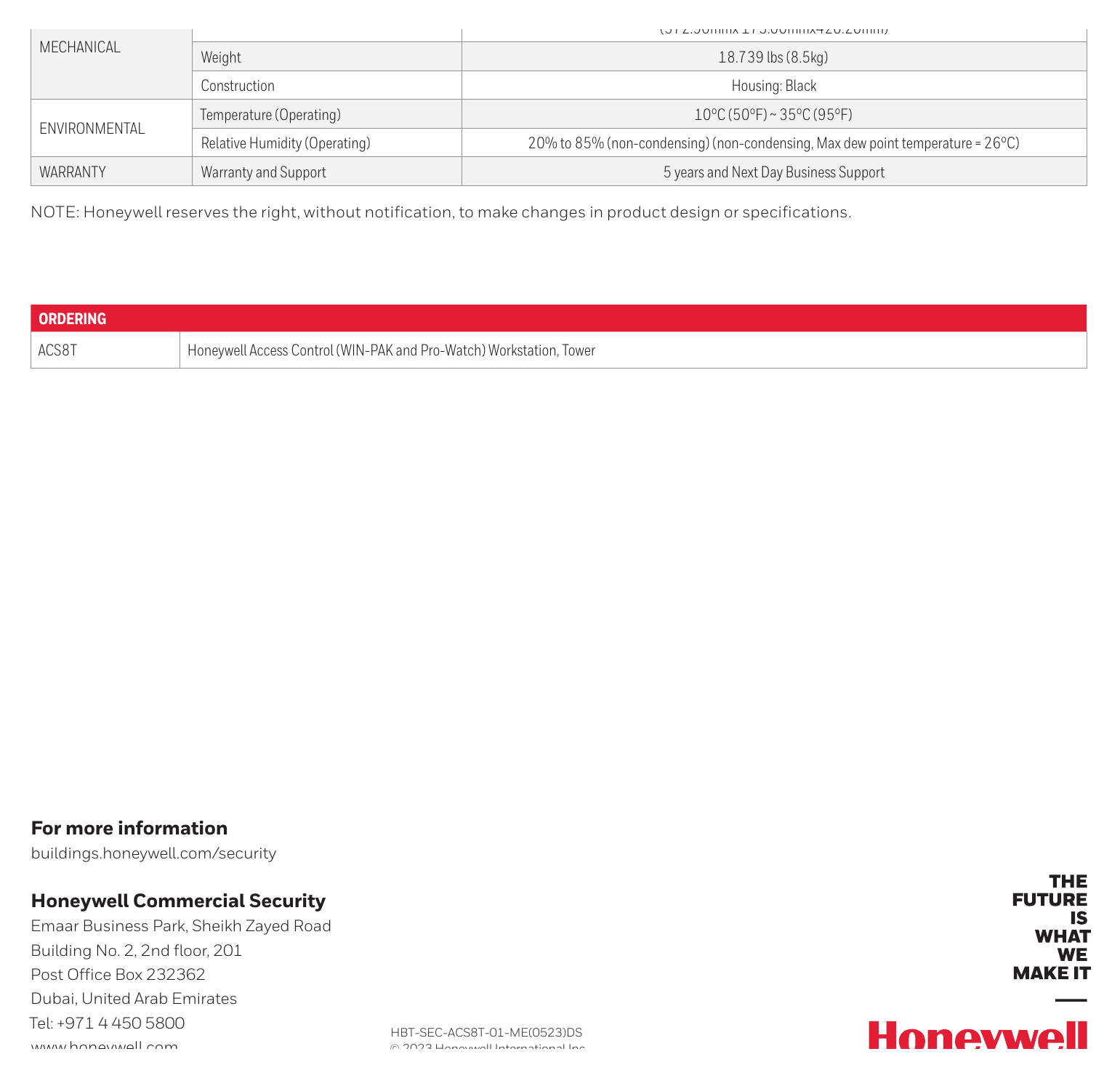 HBT-SEC-ACS8T-01-ME-0523 外形尺寸圖 詳見圖示｜Unit: mm