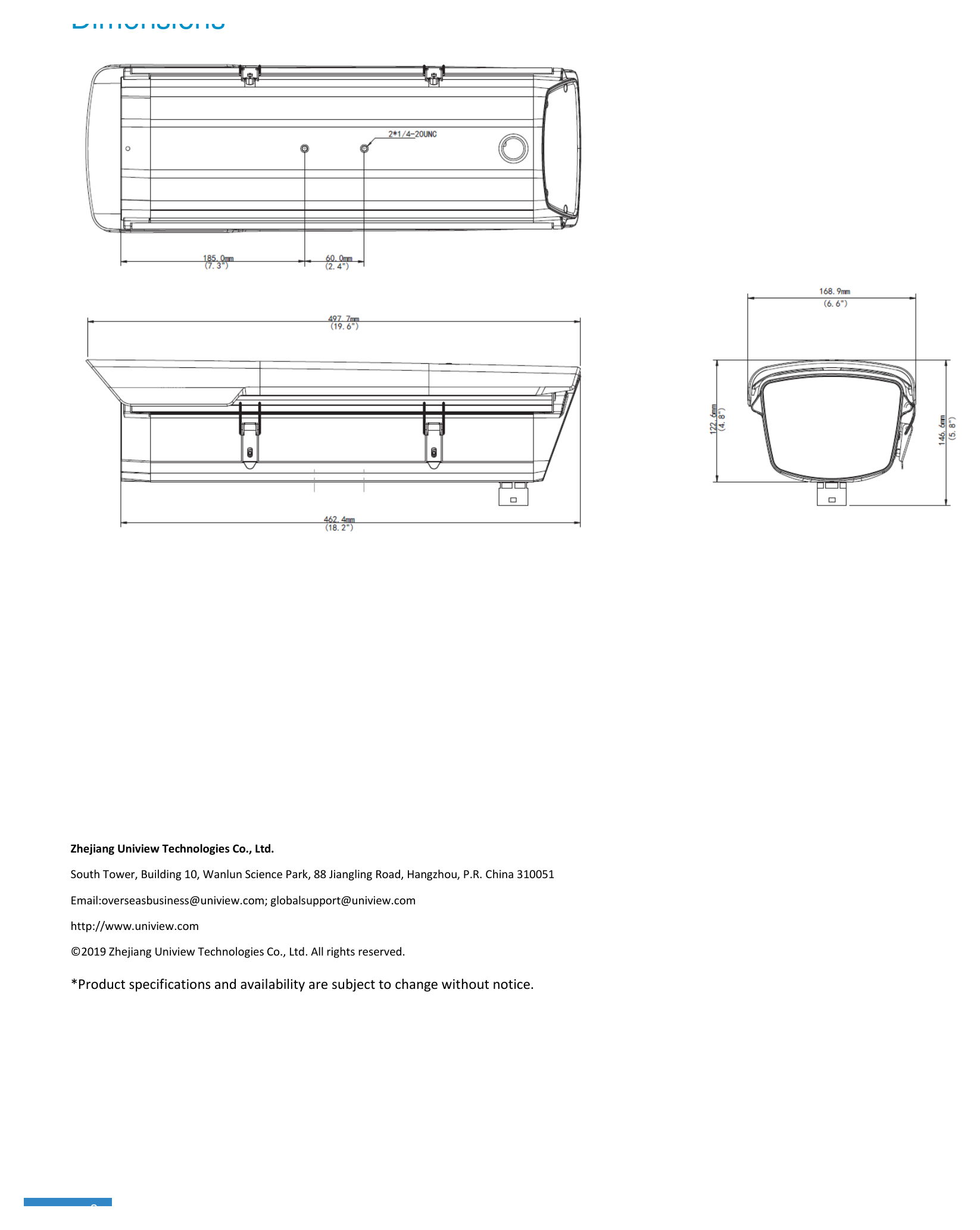 HS-217S-B-NB-OUTDOOR-HOUSING 外形尺寸圖 詳見圖示｜Unit: mm