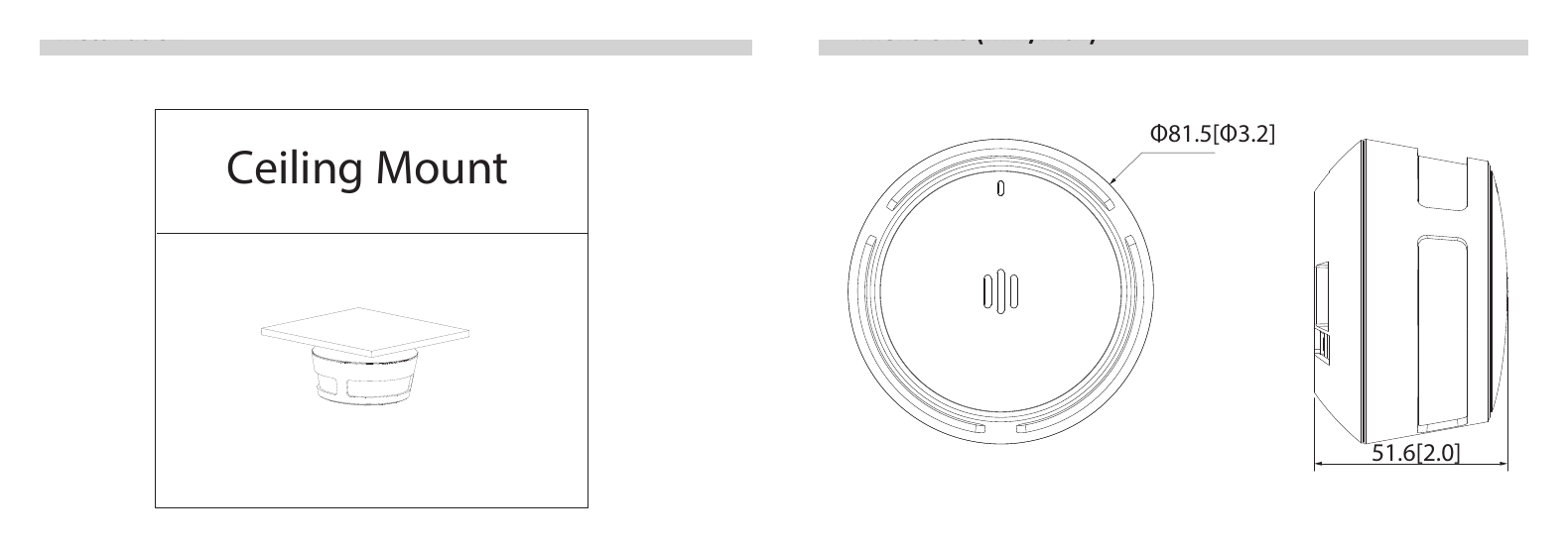 HY-SA40A-R8 外形尺寸圖 φ81.5 mm × H51.6 mm (φ3.21" × H2.03")|重量 110 g (0.24 lb)|Unit: mm