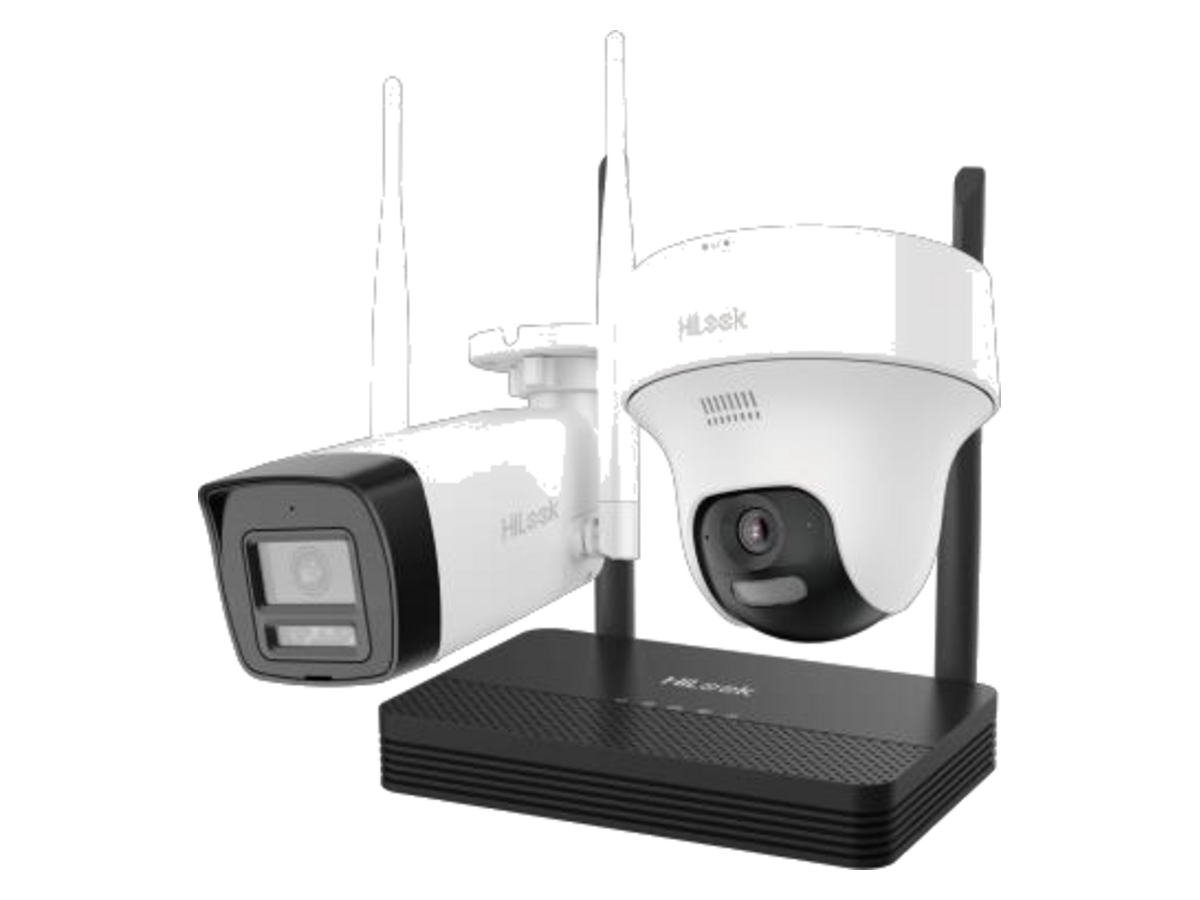 IKS-2044BTH-PH/W Hikvision HiLook 4MP H.265 One bullet + One turret WiFi NVS Kit 產品圖片