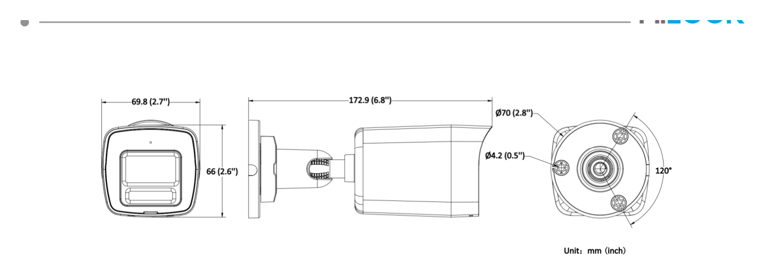 IPC-B169HAA-LU(F)(/SL)(/SRB) 外形尺寸圖 詳見圖示｜Unit: mm