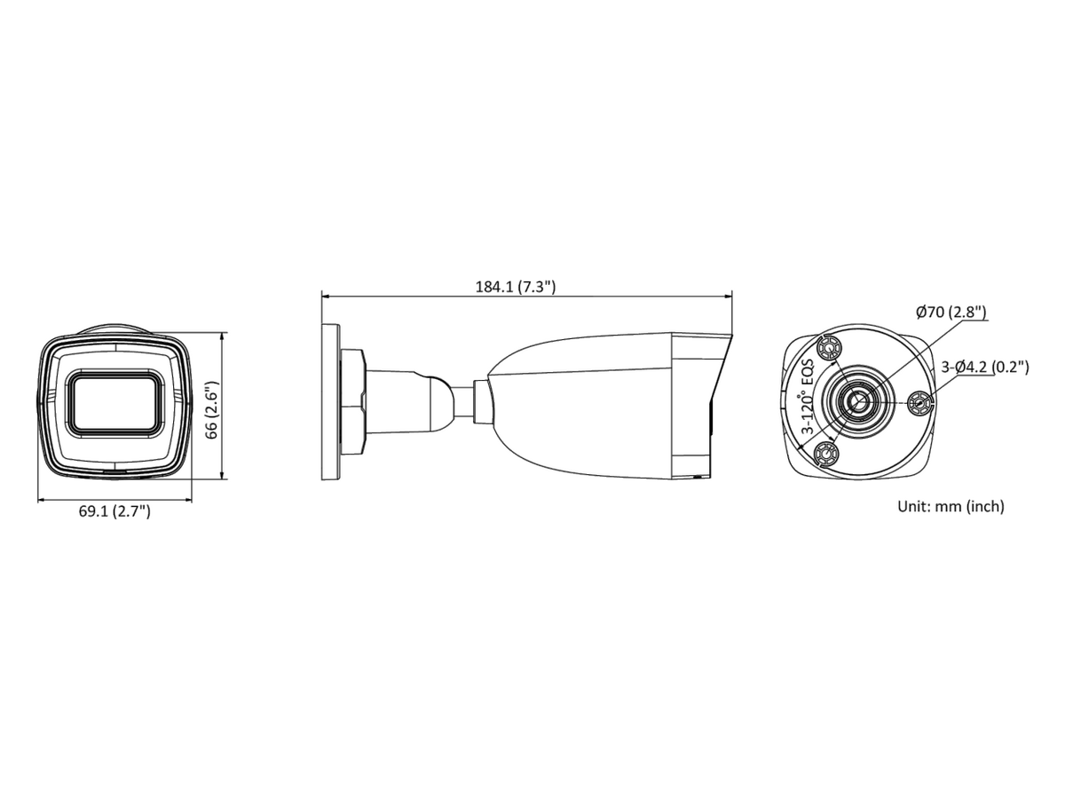 IPC-B180HA-LU HiLook 8MP Smart Hybrid Light雙光源 槍型網絡攝影機 產品圖片
