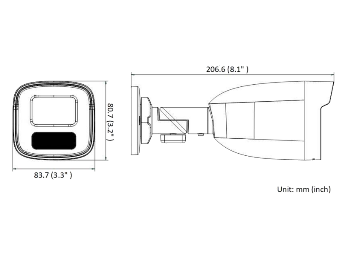 IPC-B460HA-LU HiLook 6MP Smart Hybrid Light雙光源 槍型網絡攝影機 產品圖片