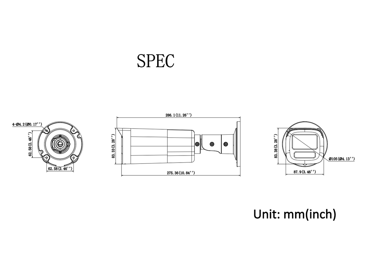 IPC-B549HA-LU 4MP ColorVu全彩定焦網絡槍型攝影機 產品圖片