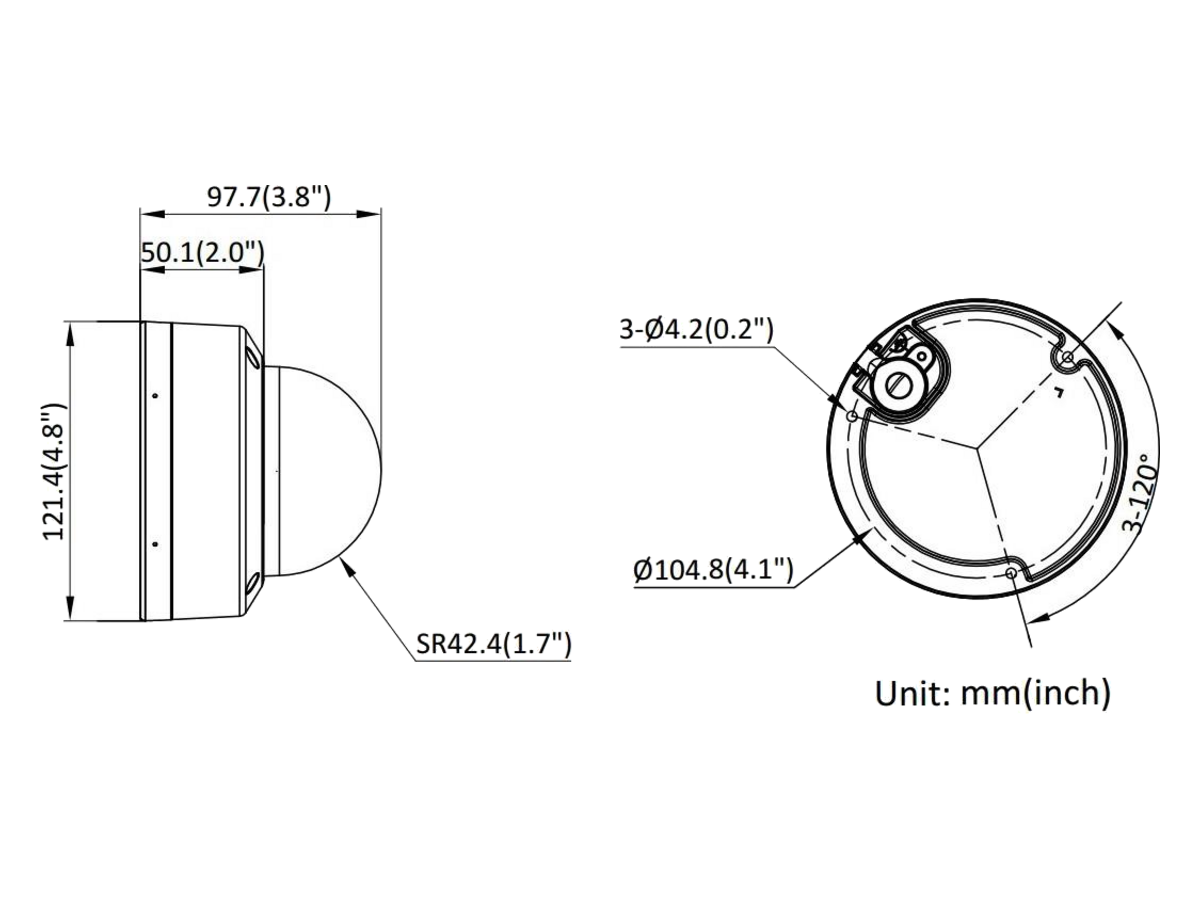 IPC-D140HA-LU 4MP 雙光源定焦網絡半球攝影機 產品圖片