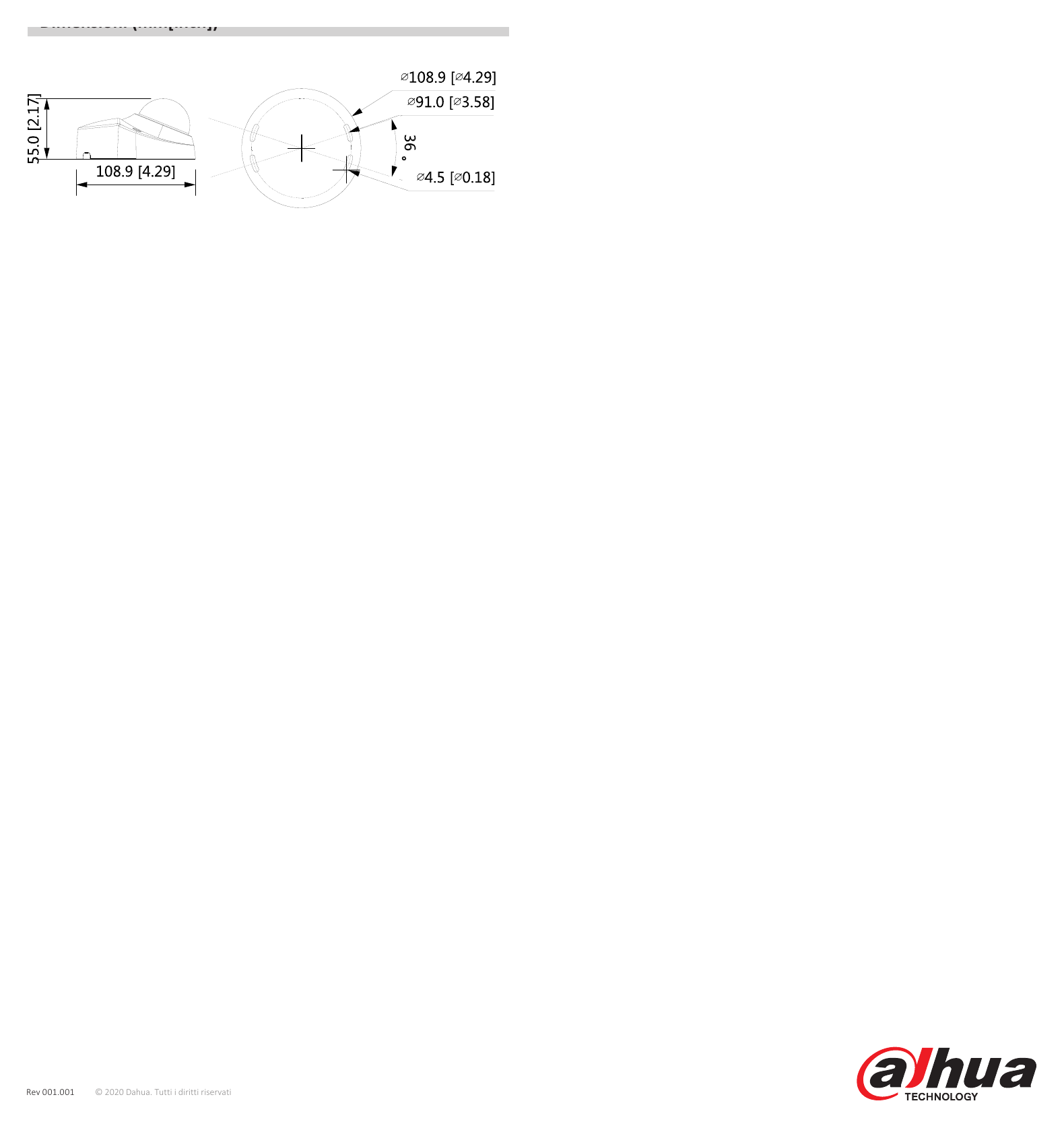 IPC-HDBW5241F-M12-SA 外形尺寸圖 詳見圖示｜Unit: mm