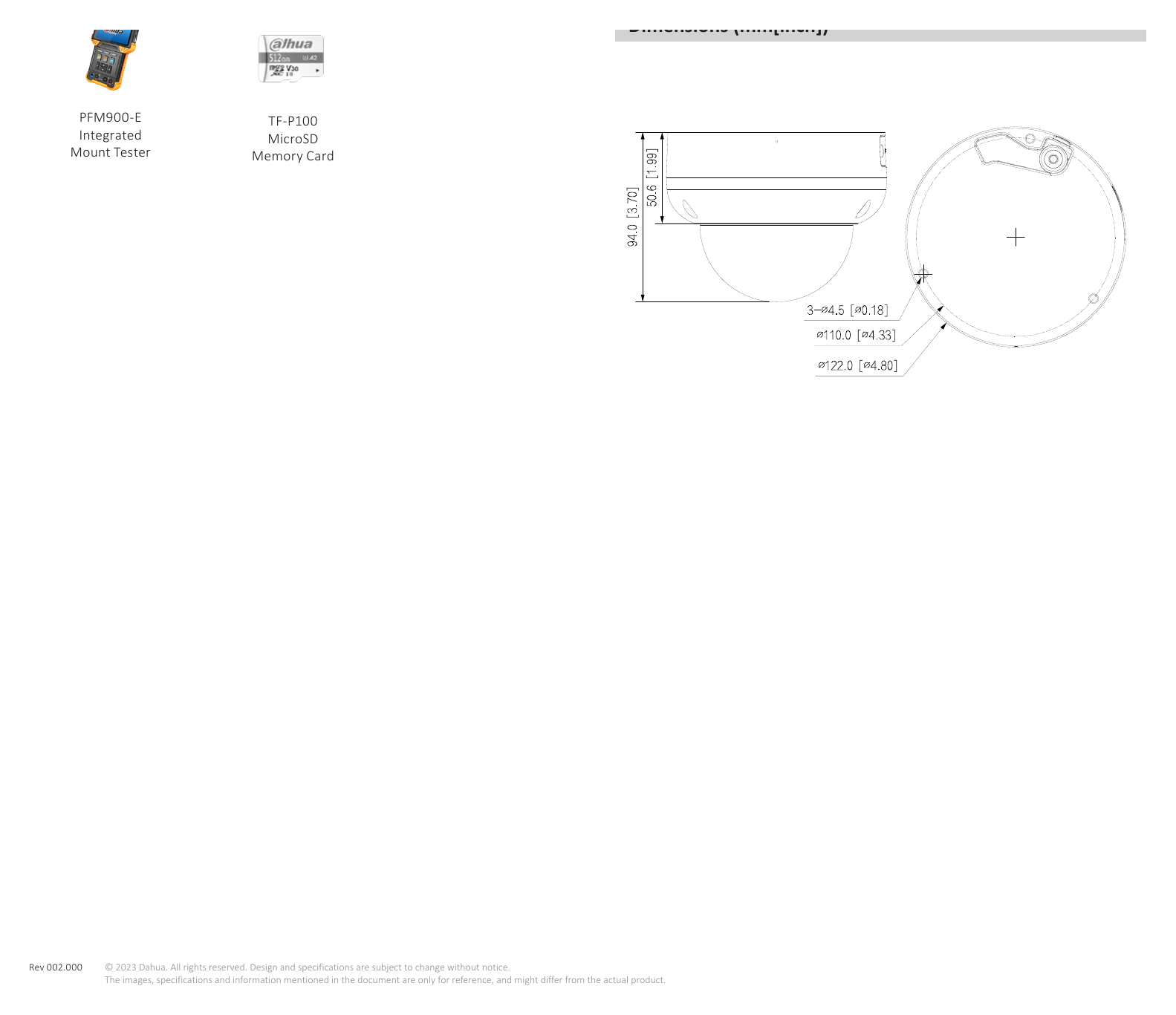 IPC-HDBW5442R-ASE-S3 外形尺寸圖 詳見圖示｜Unit: mm