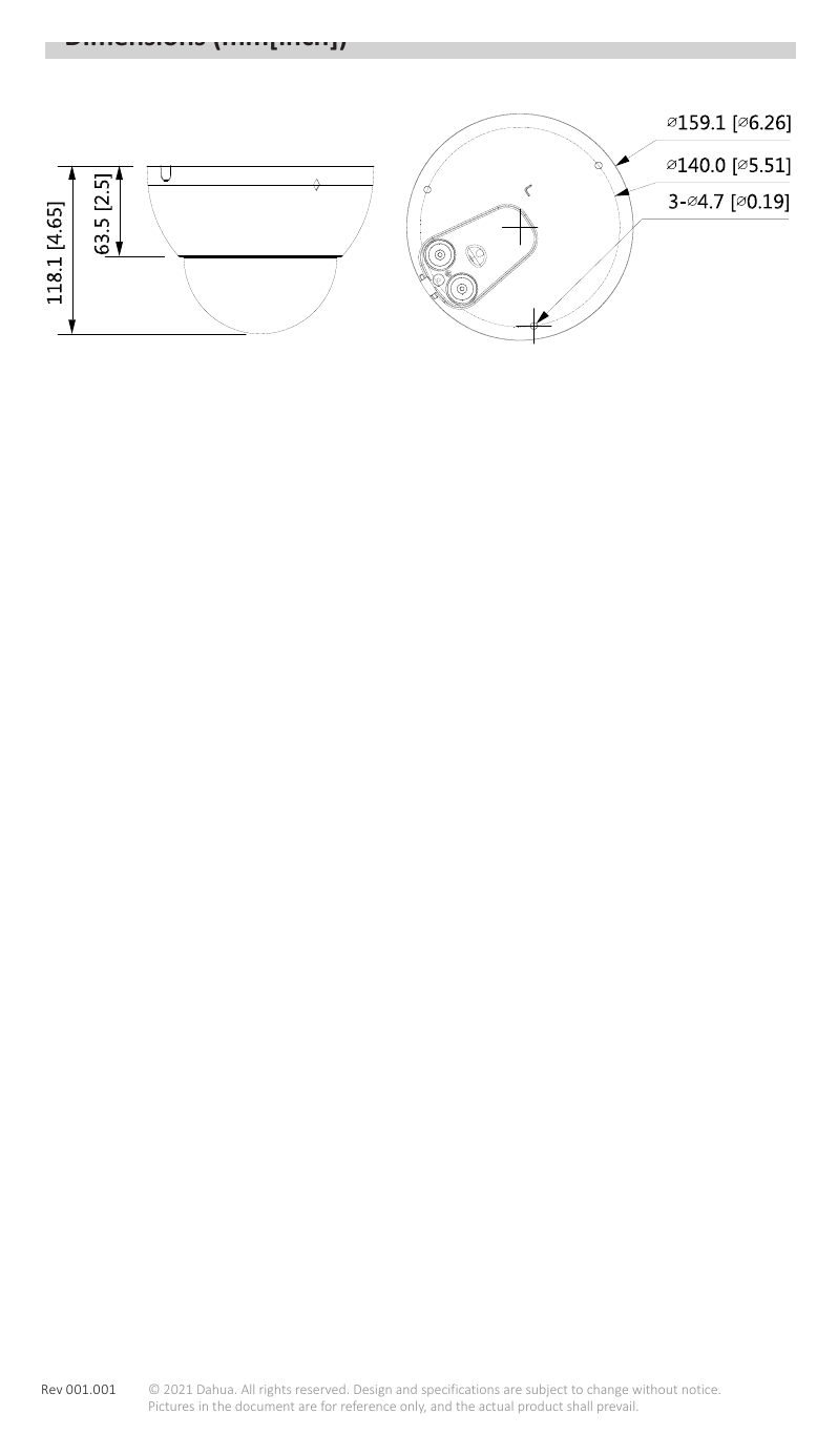 IPC-HDBW5842E-Z4E-S2 外形尺寸圖 詳見圖示｜Unit: mm