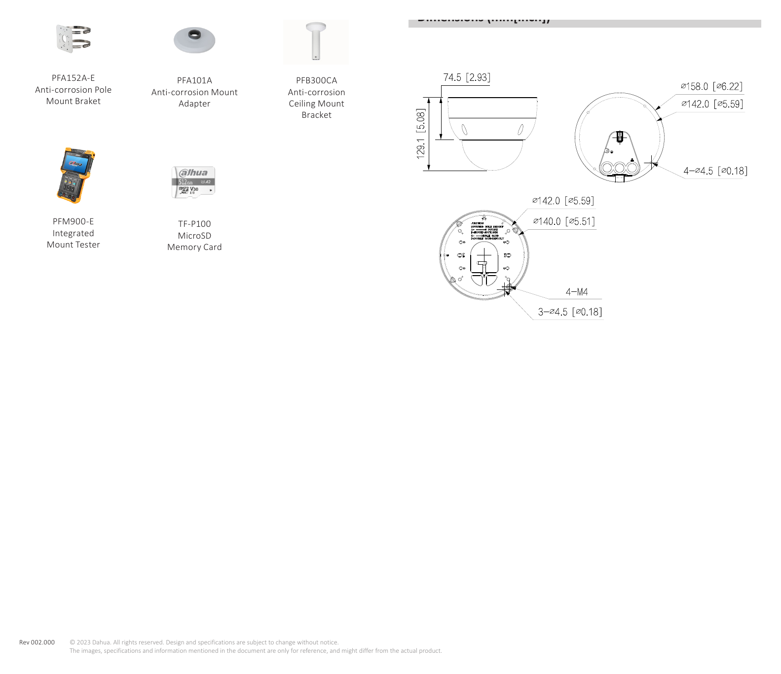 IPC-HDBW5842H-Z4HE-ATC-S3 外形尺寸圖 詳見圖示｜Unit: mm