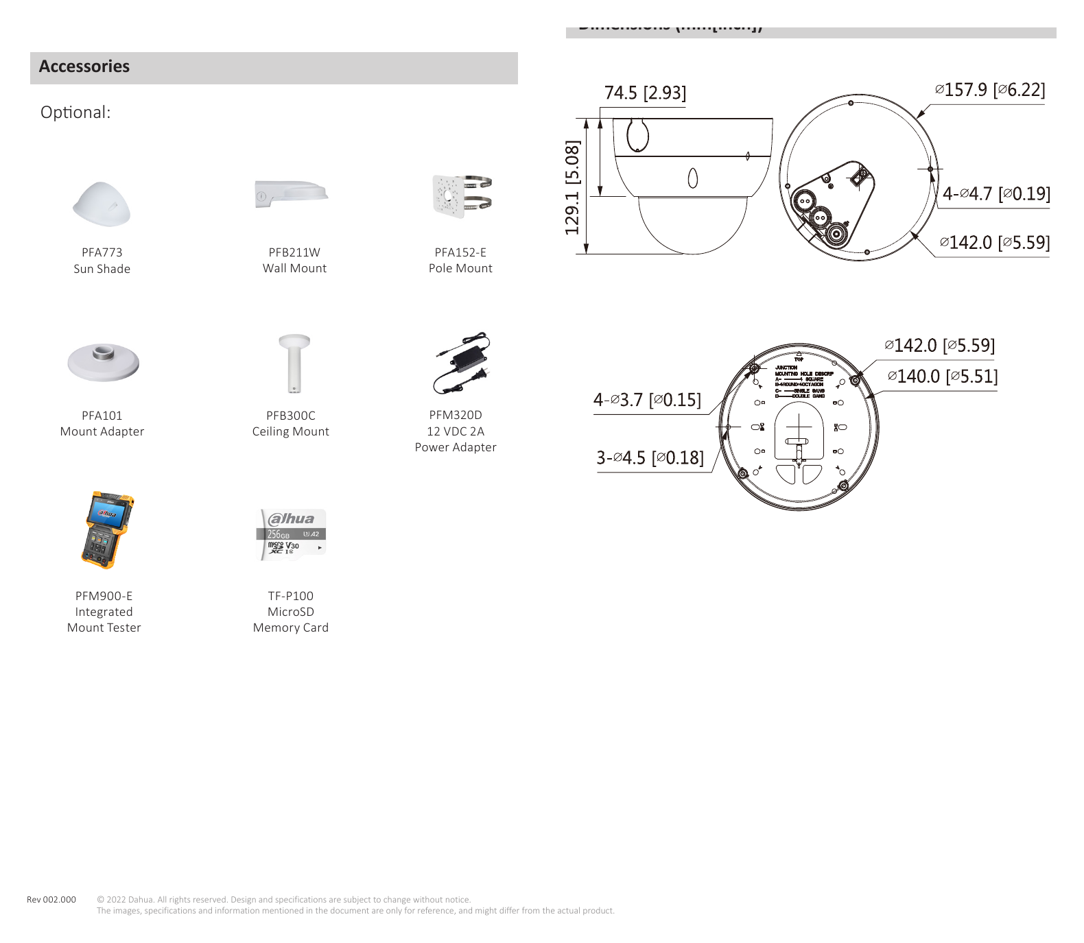 IPC-HDBW7442H-Z-S2 外形尺寸圖 詳見圖示｜Unit: mm