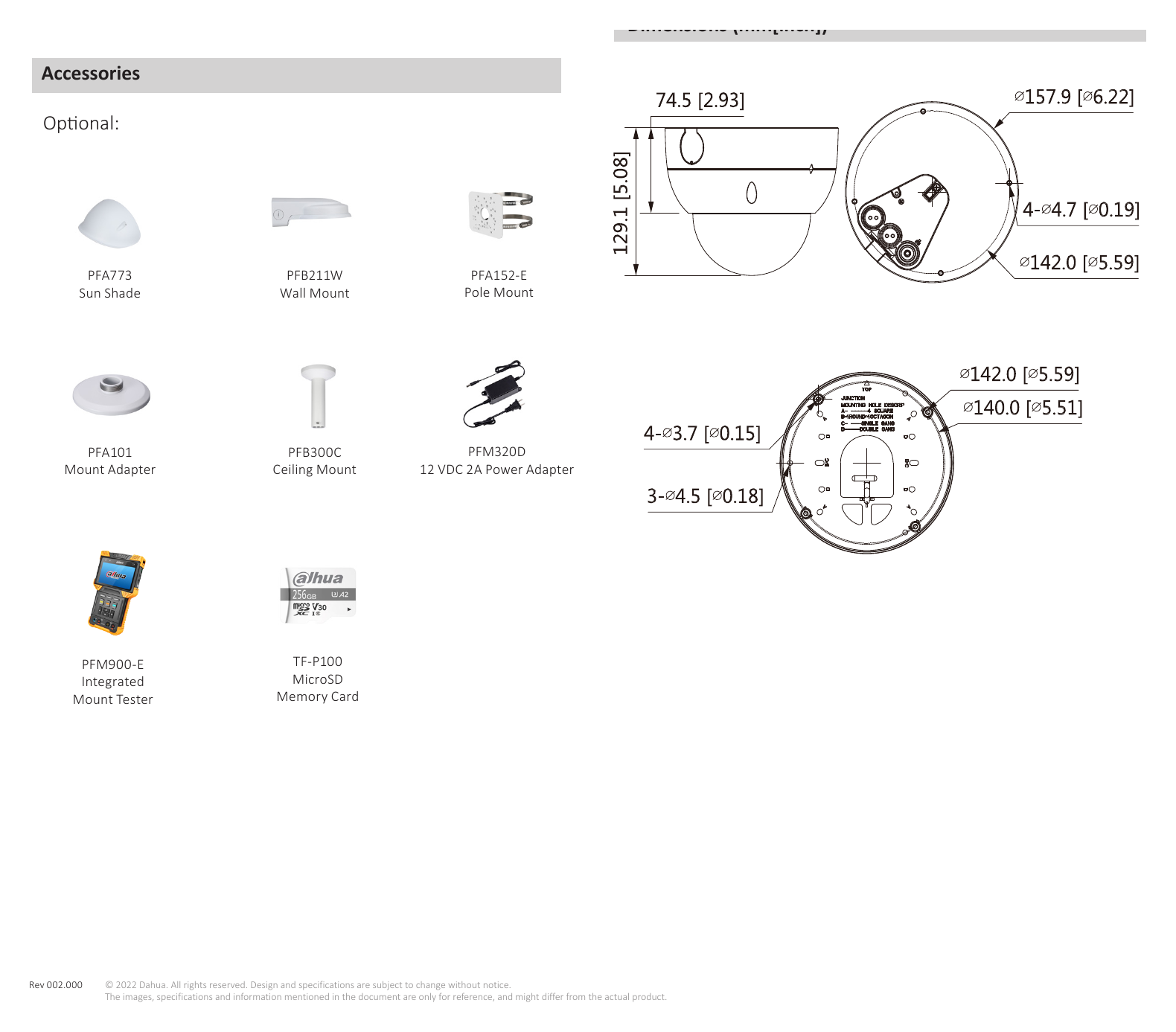 IPC-HDBW7442H-Z4-S2 外形尺寸圖 詳見圖示｜Unit: mm