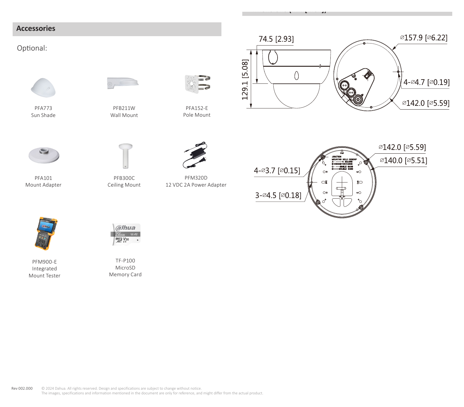 IPC-HDBW7442H-Z4-S2-S2 外形尺寸圖 詳見圖示｜Unit: mm