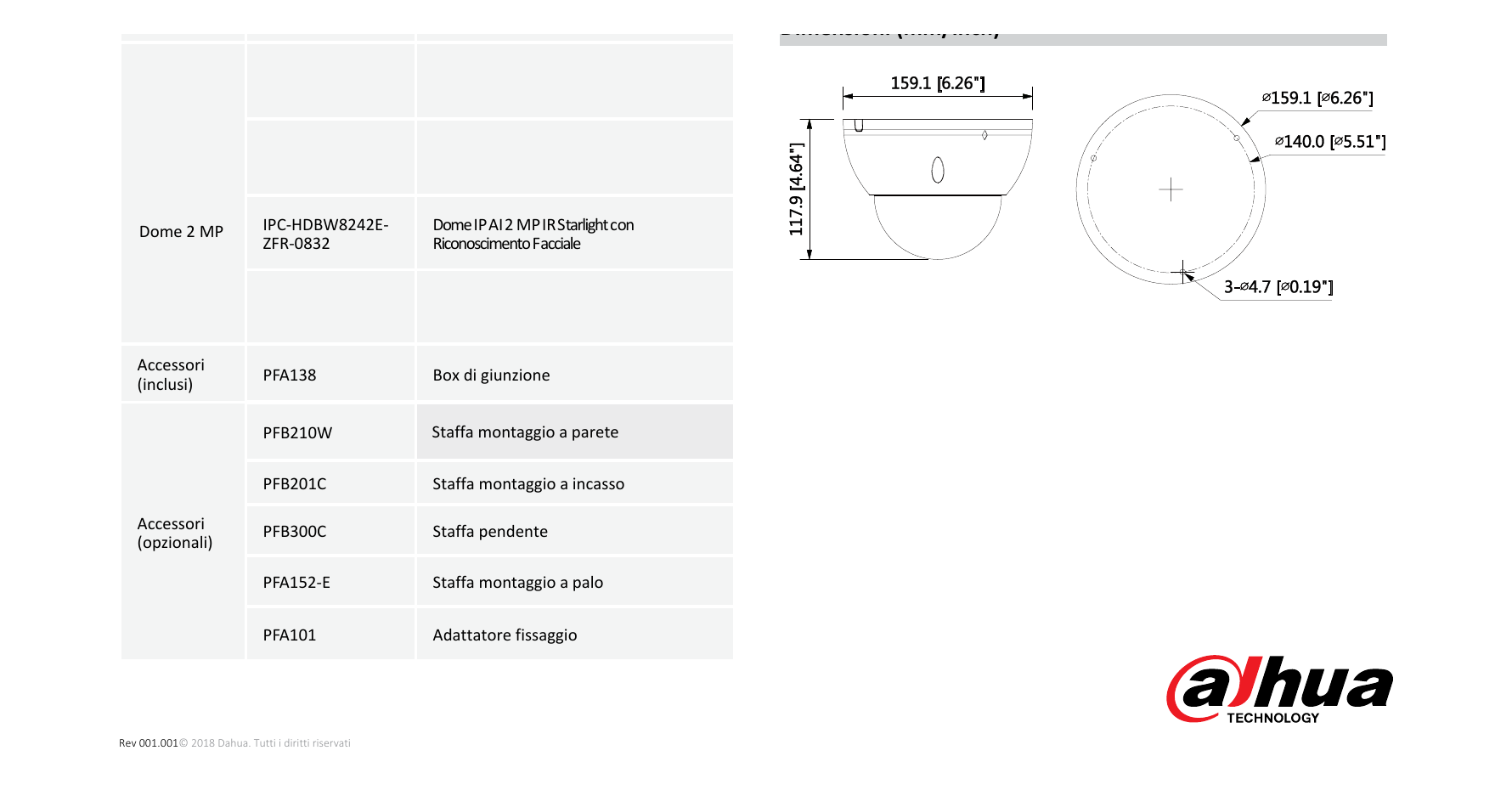 IPC-HDBW8242E-Z4FR 外形尺寸圖 詳見圖示｜Unit: mm