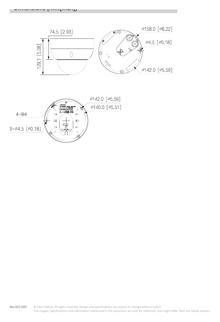 IPC-HDBW8841H-Z-LB 外形尺寸圖 詳見圖示｜Unit: mm
