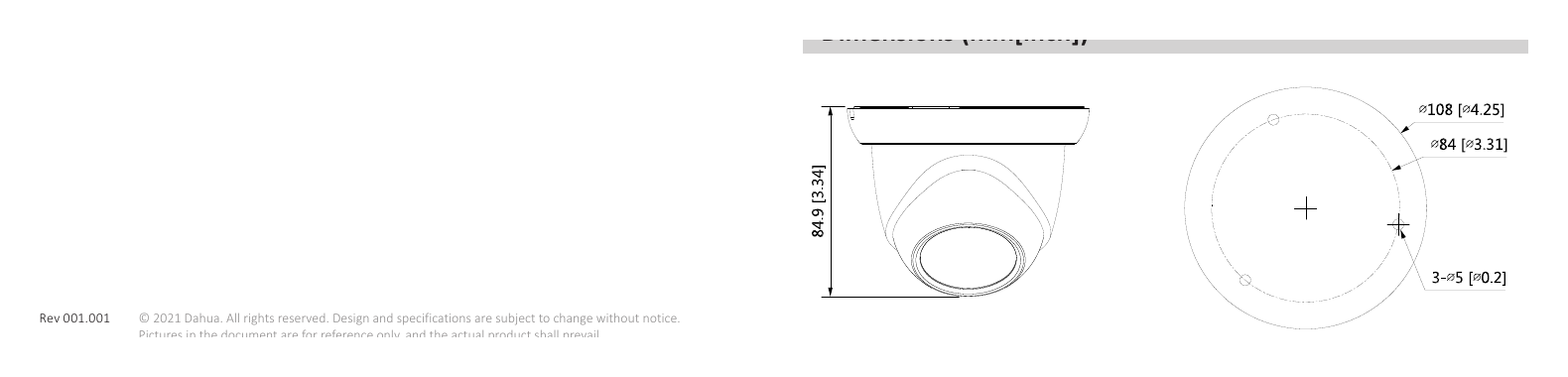 IPC-HDW1330S-S5 外形尺寸圖 詳見圖示｜Unit: mm