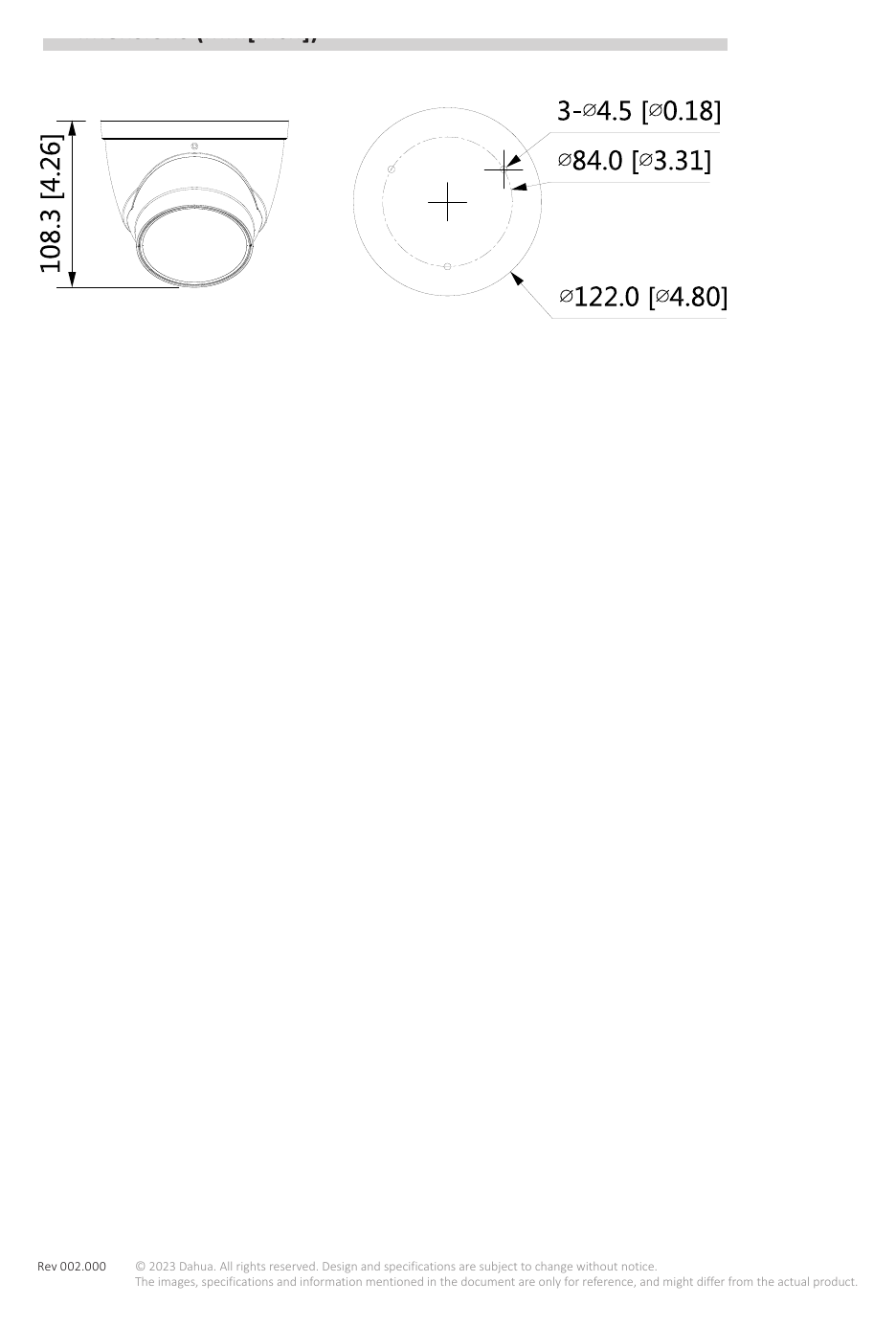 IPC-HDW5842T-ZE-S2-S2 外形尺寸圖 詳見圖示｜Unit: mm