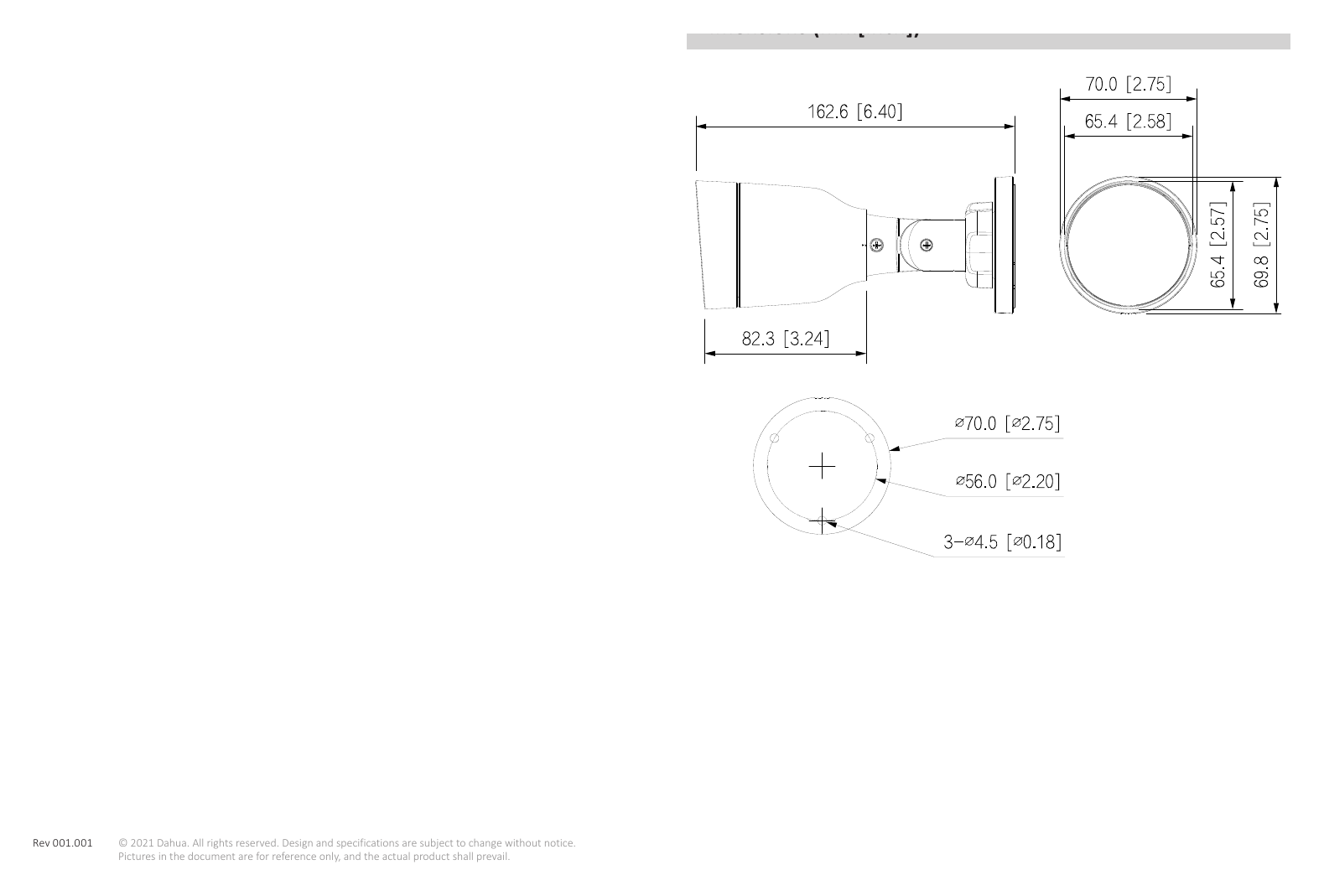 IPC-HFW1230S1-S5 外形尺寸圖 詳見圖示｜Unit: mm