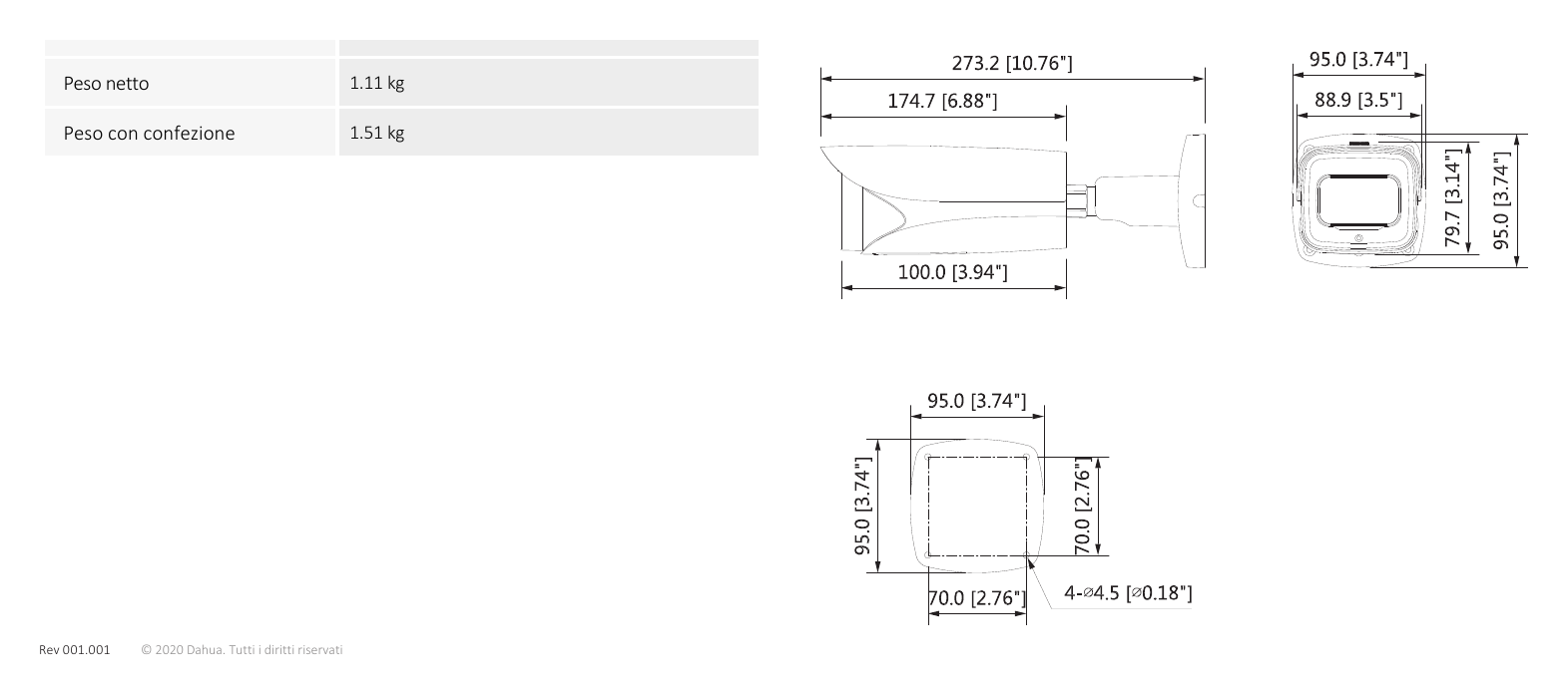 IPC-HFW5241E-Z5E 外形尺寸圖 詳見圖示|Unit: mm