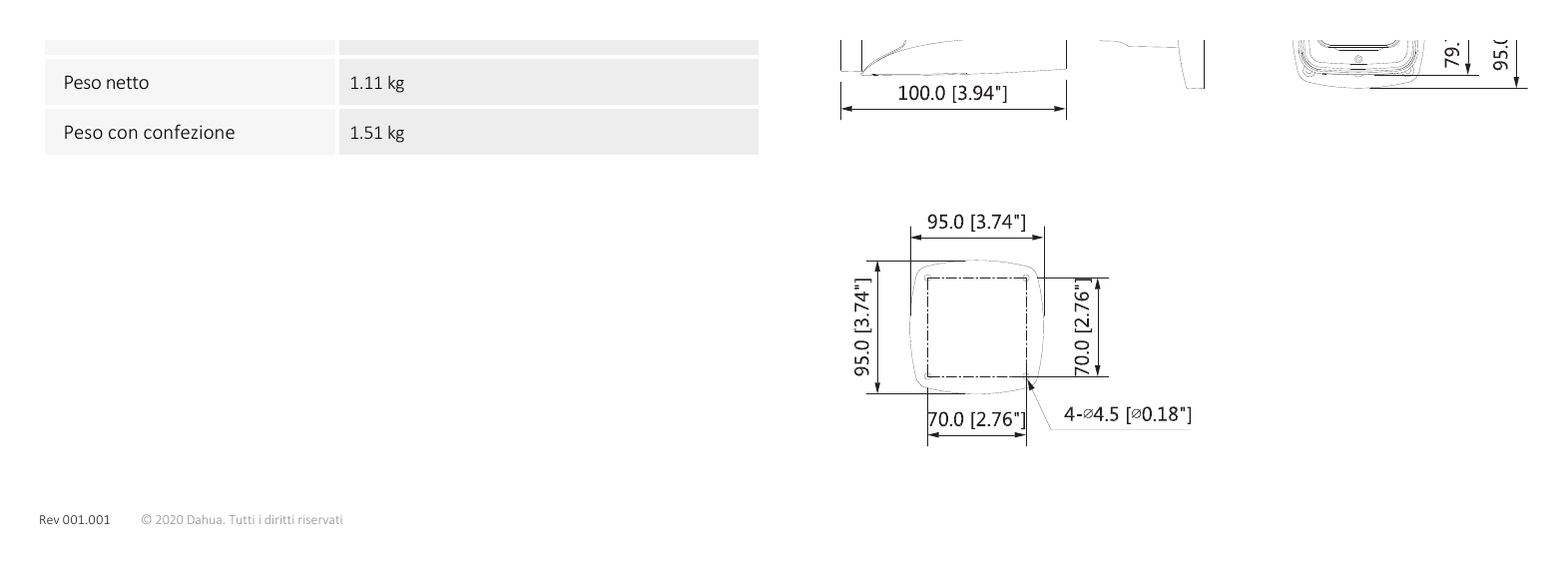 IPC-HFW5541E-ZE 外形尺寸圖 詳見圖示｜Unit: mm