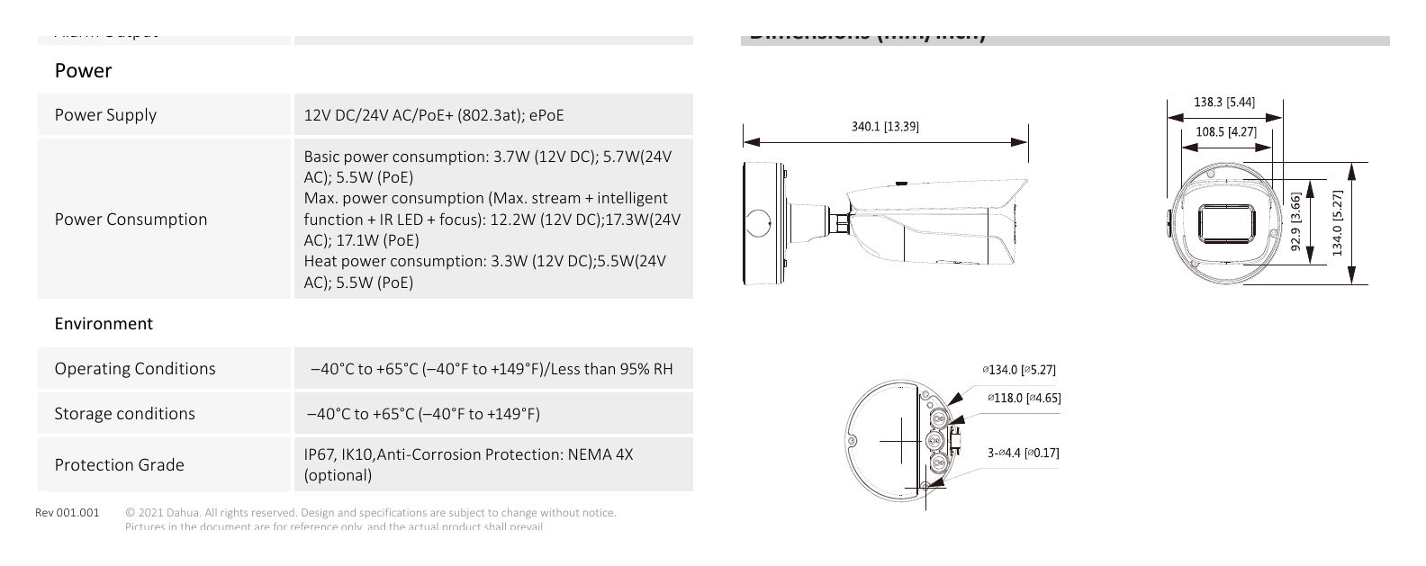 IPC-HFW7442H-Z4FR 外形尺寸圖 詳見圖示｜Unit: mm