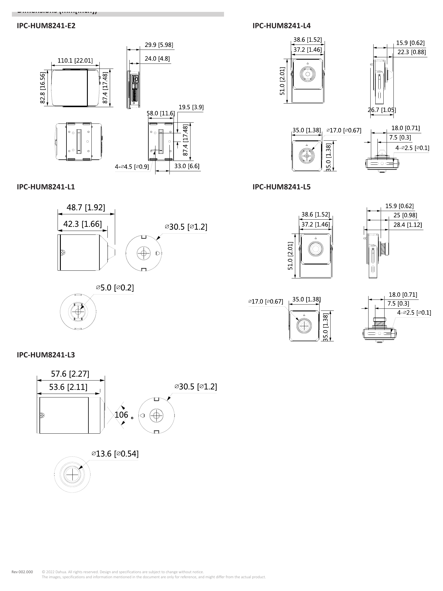 IPC-HUM8241-E2 外形尺寸圖 詳見圖示｜Unit: mm