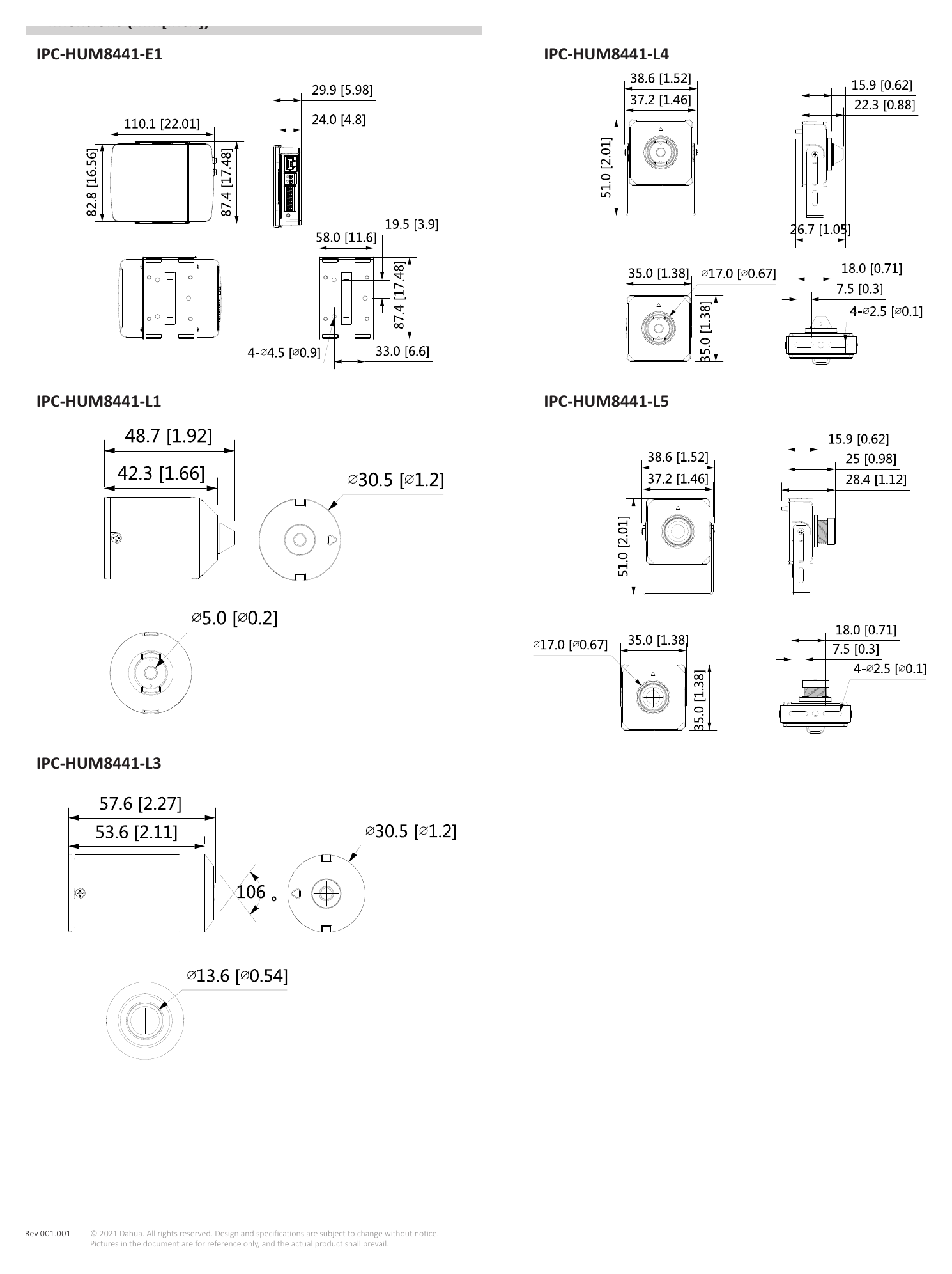 IPC-HUM8441-E1 外形尺寸圖 詳見圖示｜Unit: mm
