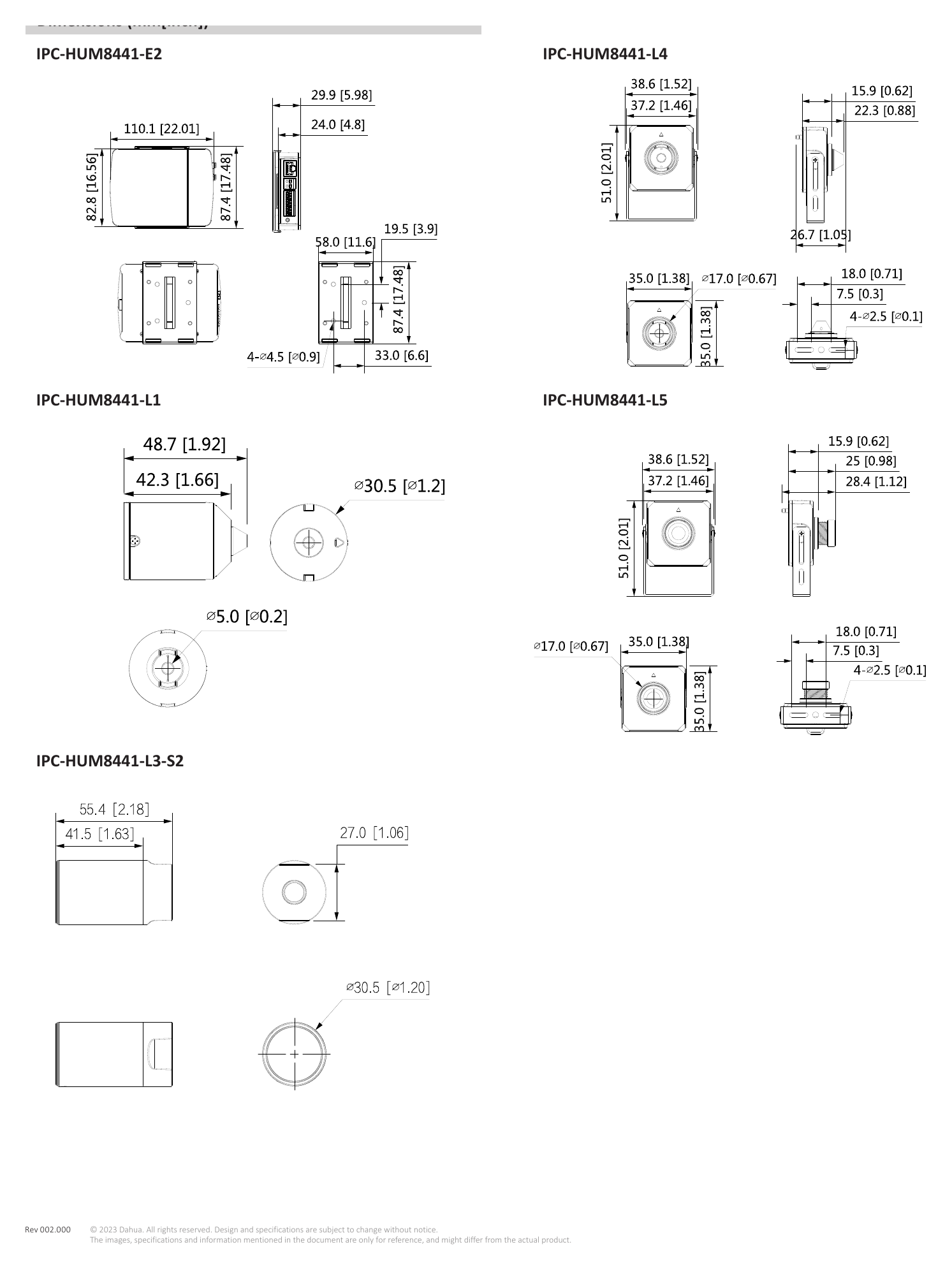 IPC-HUM8441-E1-S0 外形尺寸圖 詳見圖示｜Unit: mm