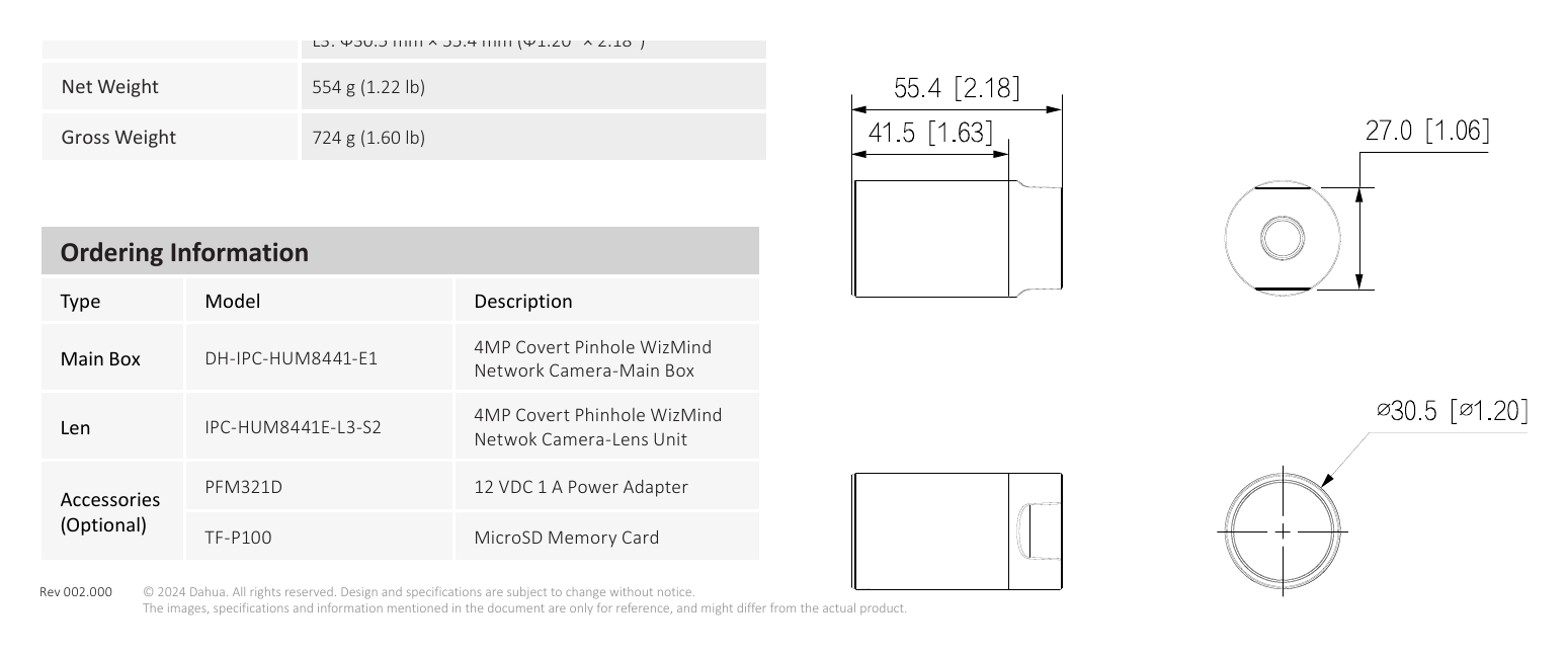 IPC-HUM8441E-E1-L3-S2-S2 外形尺寸圖 詳見圖示｜Unit: mm