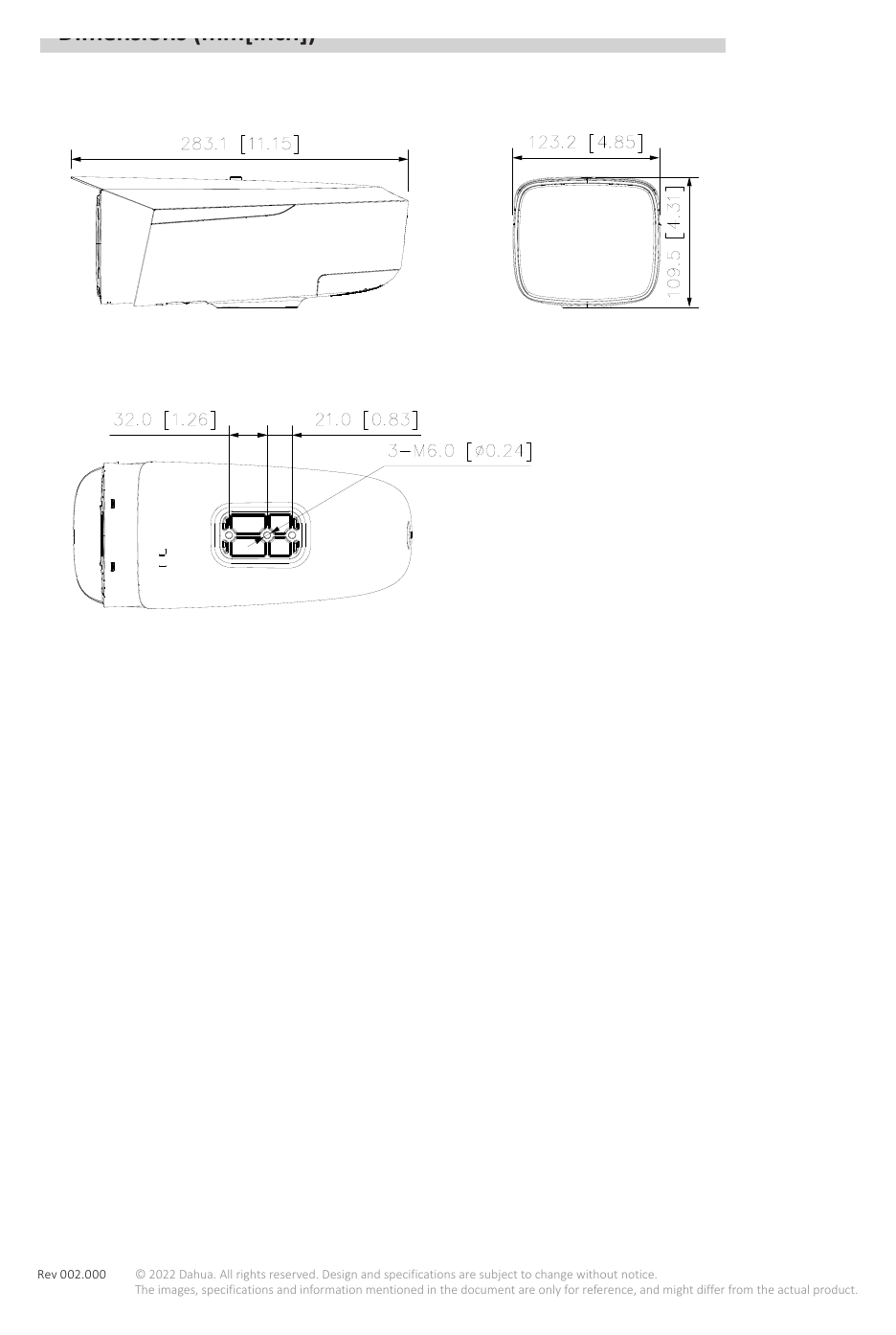 IPC-MFW7442K1-Z4-T40 外形尺寸圖 詳見圖示｜Unit: mm