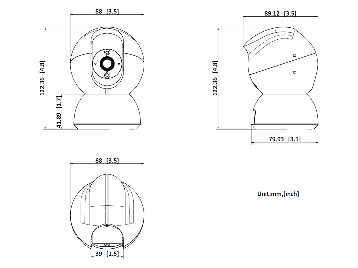 IPC-P220-D/W(W) 2MP室內WiFi雲台網絡攝影機 產品圖片