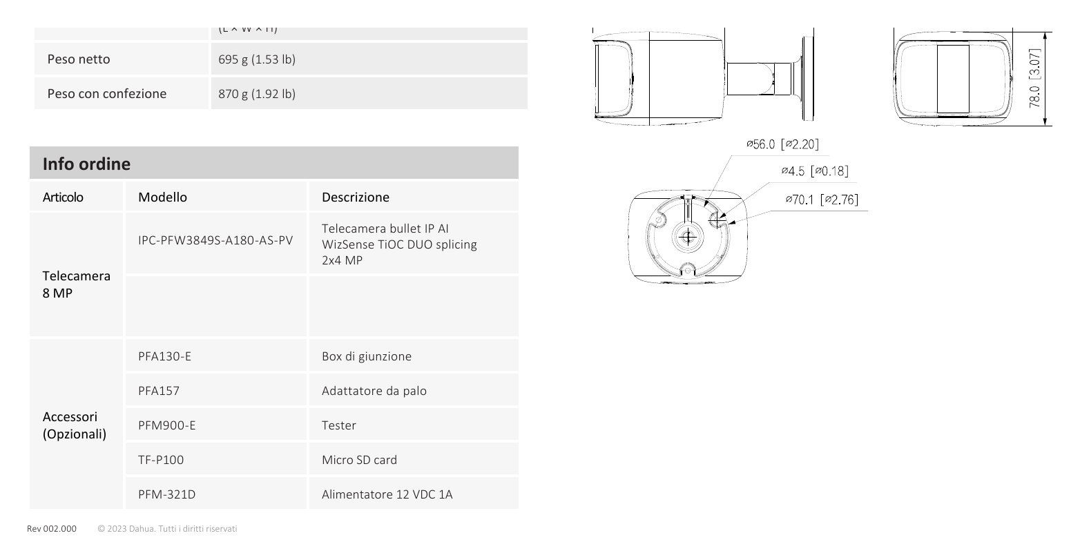 IPC-PFW3849S-A180-AS-PV 外形尺寸圖 詳見圖示｜Unit: mm