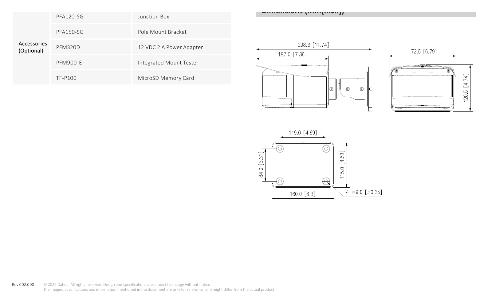 IPC-PFW83242-A180-S2 外形尺寸圖 詳見圖示｜Unit: mm