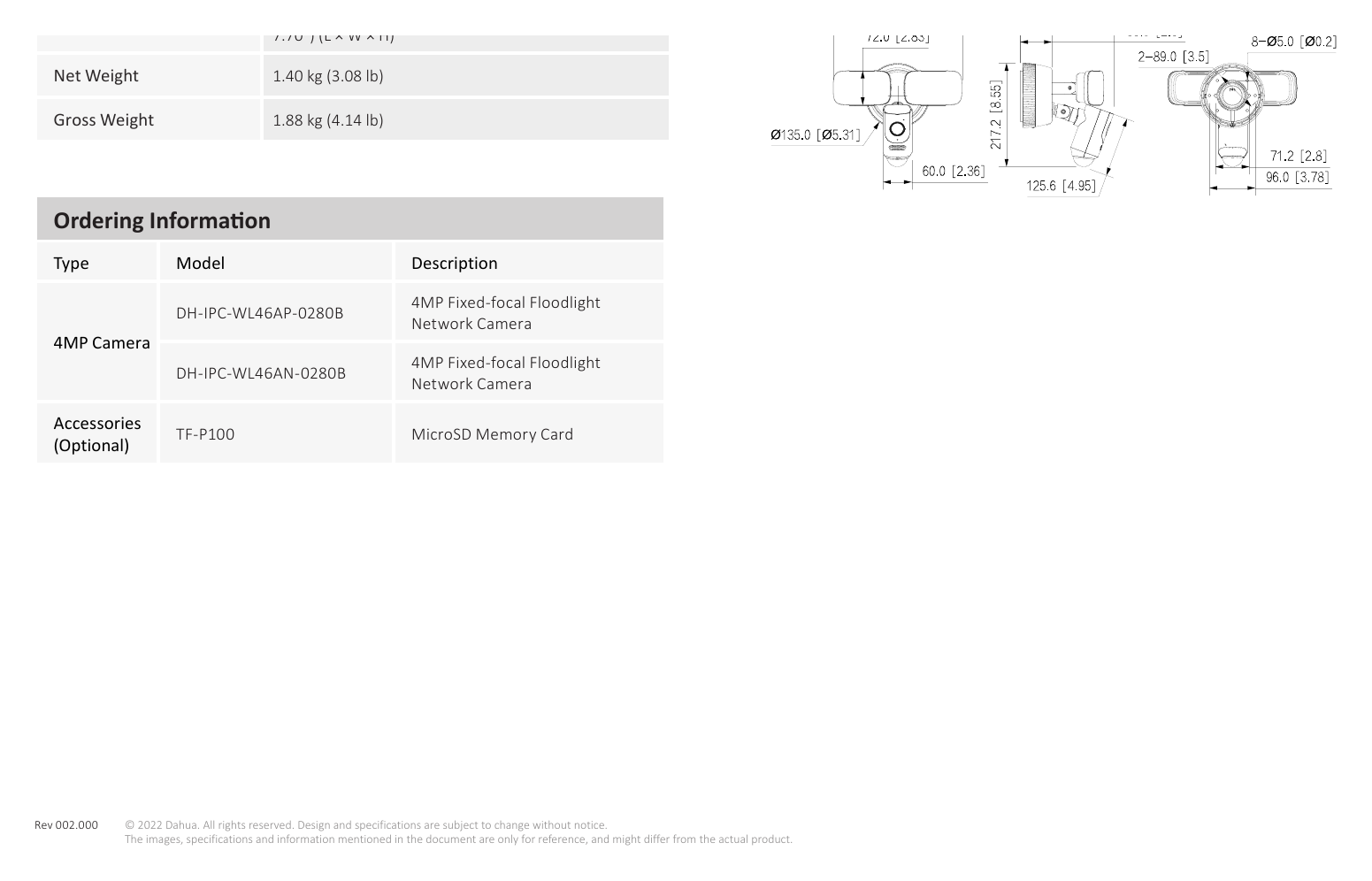 IPC-WL46A 外形尺寸圖 詳見圖示｜Unit: mm