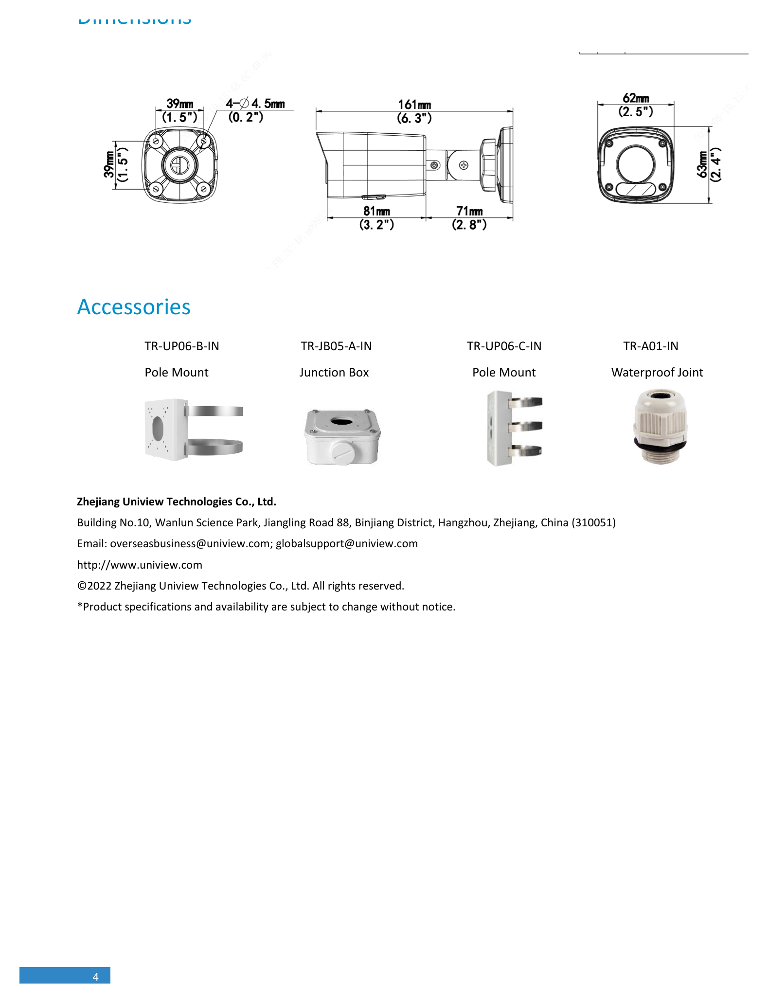 IPC2122LB-SF28-A 外形尺寸圖 詳見圖示｜Unit: mm