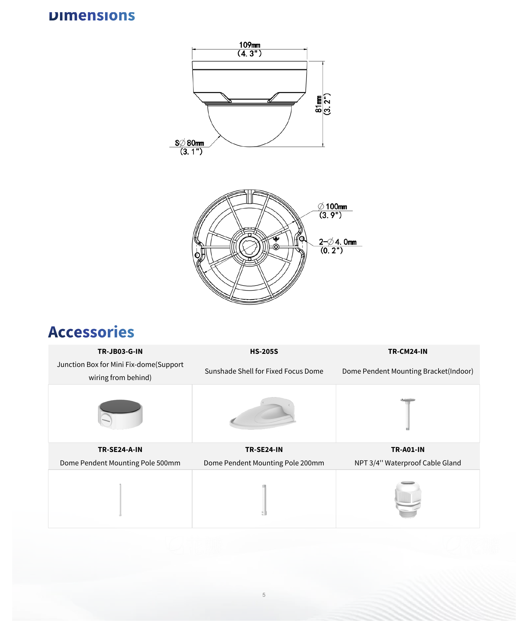IPC322SB-DF28K-I0 外形尺寸圖 Ø108.7 mm × 81.1 mm (Ø4.3" × 3.2") (Ø × H)｜重量 0.42 kg (0.93 lb.)｜Unit: mm