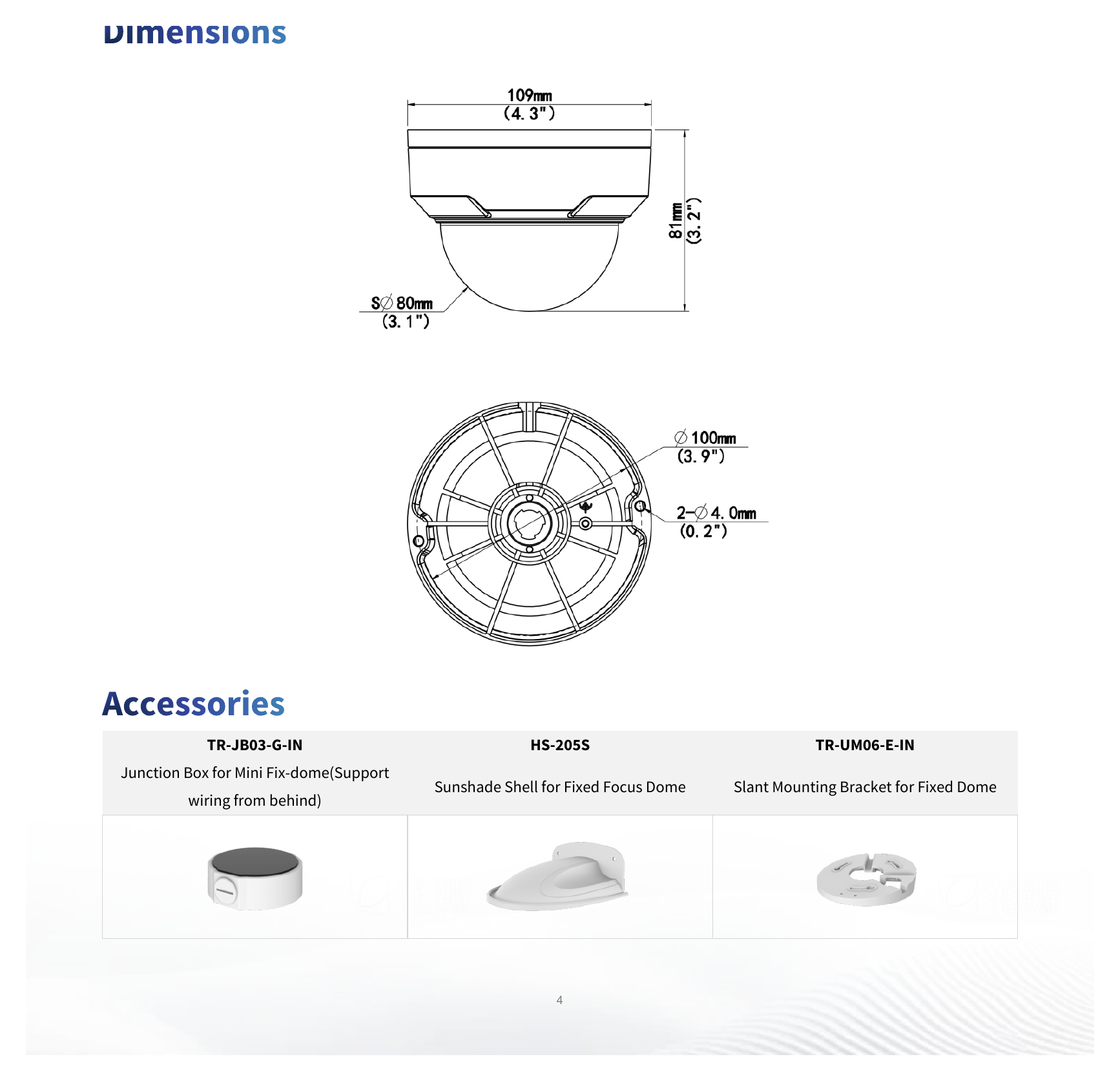 IPC324LB-SF28-A 外形尺寸圖 Ø118 mm × 95 mm (Ø4.6" × 3.8") (Ø × H)｜重量 0.28 kg (0.62 lb.)｜Unit: mm