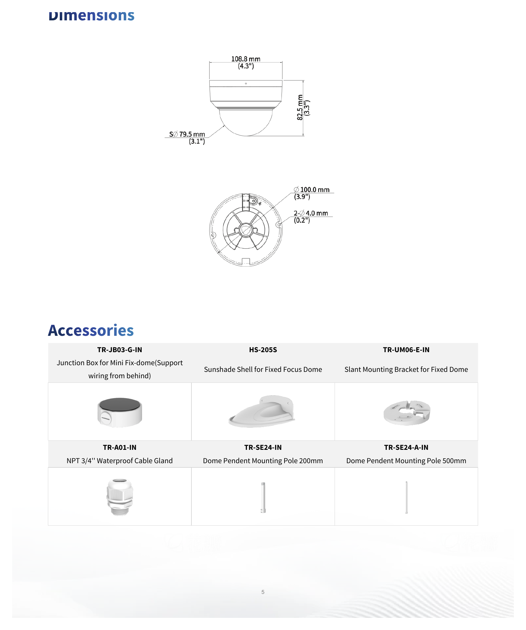 IPC328SB-ADF28K-I0 外形尺寸圖 Ø109 mm × 83 mm (Ø4.3" × 3.3") (Ø × H)｜重量 0.43 kg (0.99 lb.)｜Unit: mm