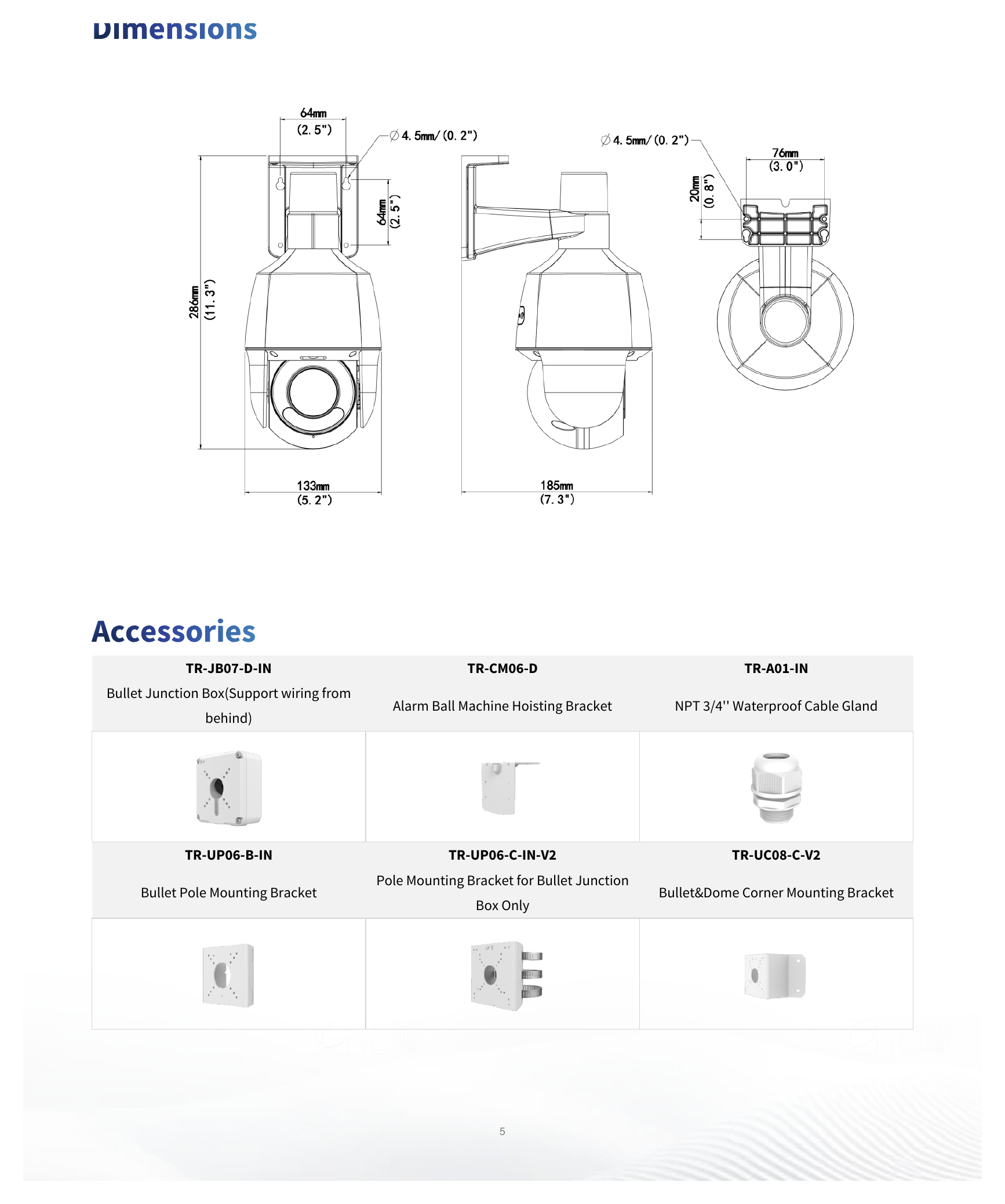 IPC6324LWH-AX5C-VG2 外形尺寸圖 詳見圖示｜Unit: mm