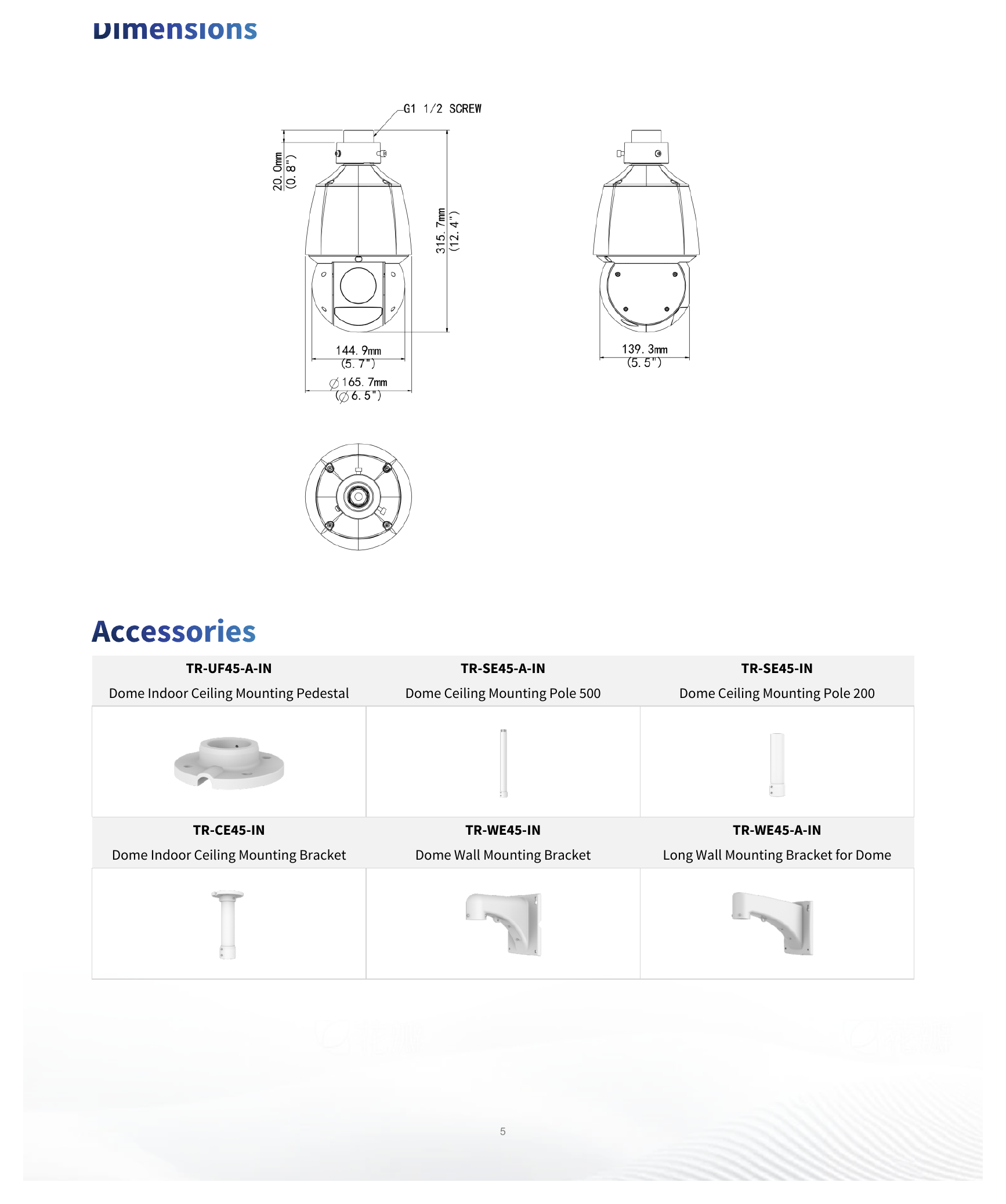 IPC6422SR-X25-VF-B 外形尺寸圖 Ø162 mm × 293 mm (Ø6.4" × 11.5") (Ø × H)｜重量 3.05 kg (6.72 lb.)｜Unit: mm