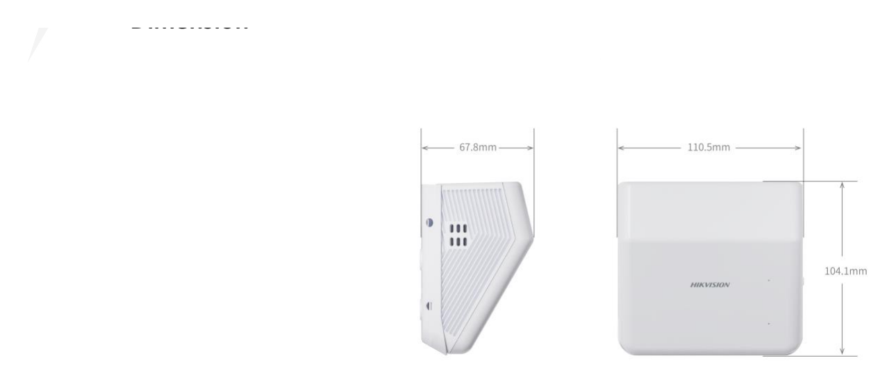 IRS-BFDR6-H1AG 外形尺寸圖 110.50 mm × 104.10 mm × 67.80 mm (4.35" × 4.1" × 2.67") (L × W × H)｜Unit: mm