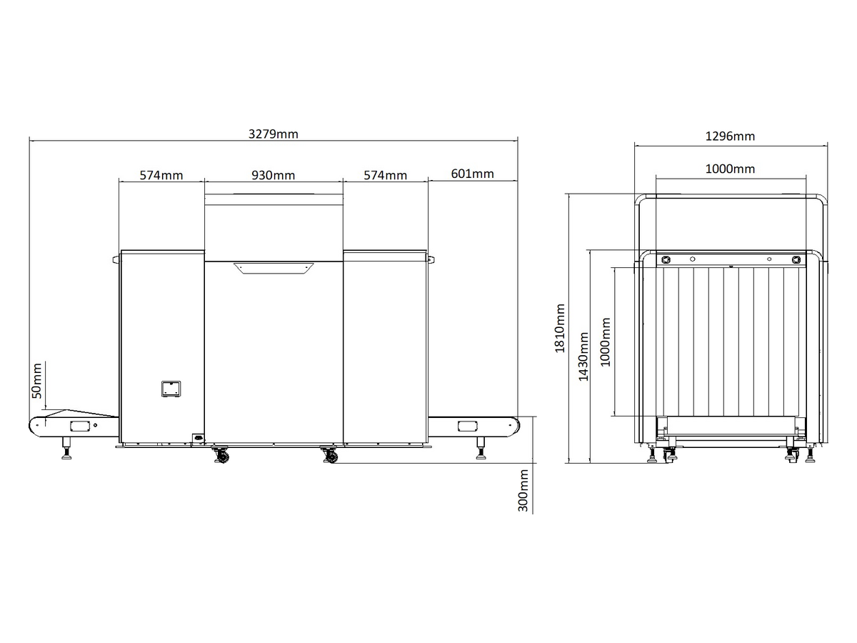 ISD-SC100100S-H4CVL Hikvision Single-View and Dual-Energy X-ray Intelligent Security Inspection System 產品圖片