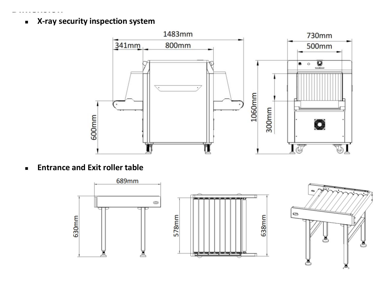 ISD-SC5030S-H2CVL 外形尺寸圖 1483 mm(L) × 730 mm(W) × 1060 mm(H)  Performance｜重量 Net: approx. 240 Kg (excluding Roller table) Stated performance as