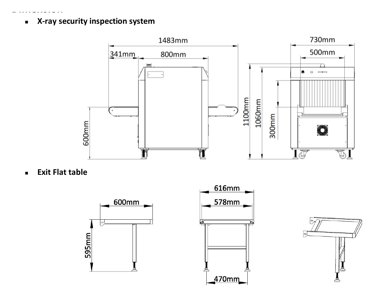 ISD-SG5030S-CVL 外形尺寸圖 1483 mm(L) × 730 mm(W) × 1100 mm(H)  Performance｜重量 Net: approx. 220 Kg (excluding flat table) Stated performance as me