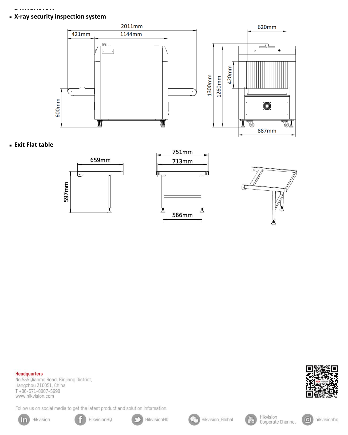 ISD-SG6040SA-2CL 外形尺寸圖 2011 mm(L) × 887 mm(W) × 1300 mm(H)  Performance｜重量 Net: approx. 500 Kg Stated performance as measured by HIKVISION Ima