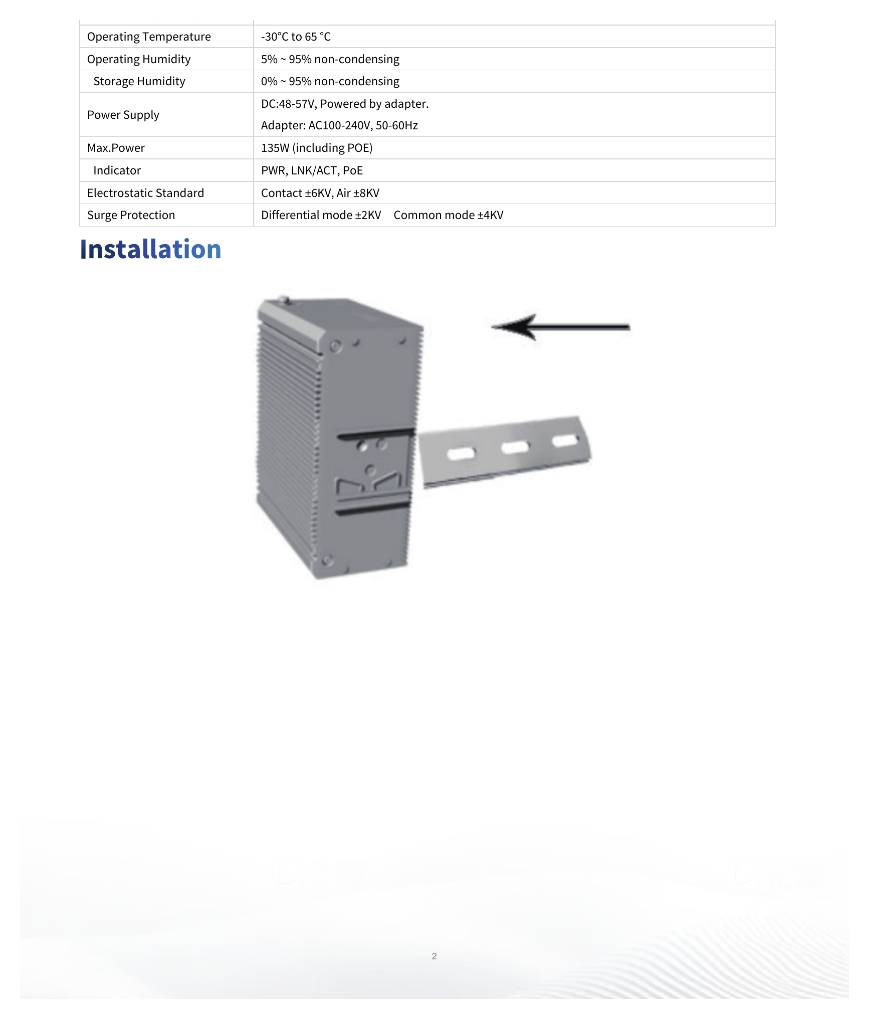 ISW2000-8T2GP-POE-IN 外形尺寸圖 詳見圖示｜Unit: mm